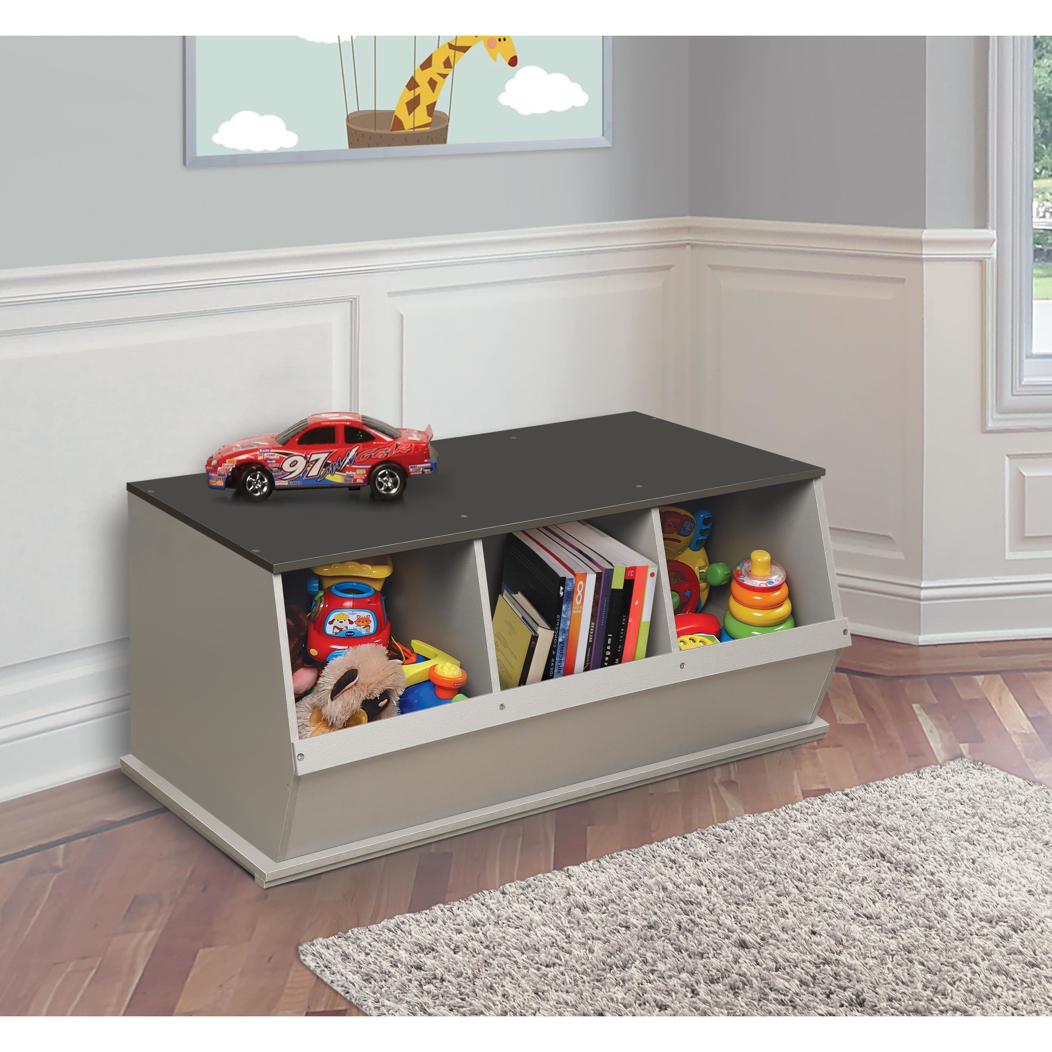 Badger Basket 3 Bin Stackable Storage Cubby