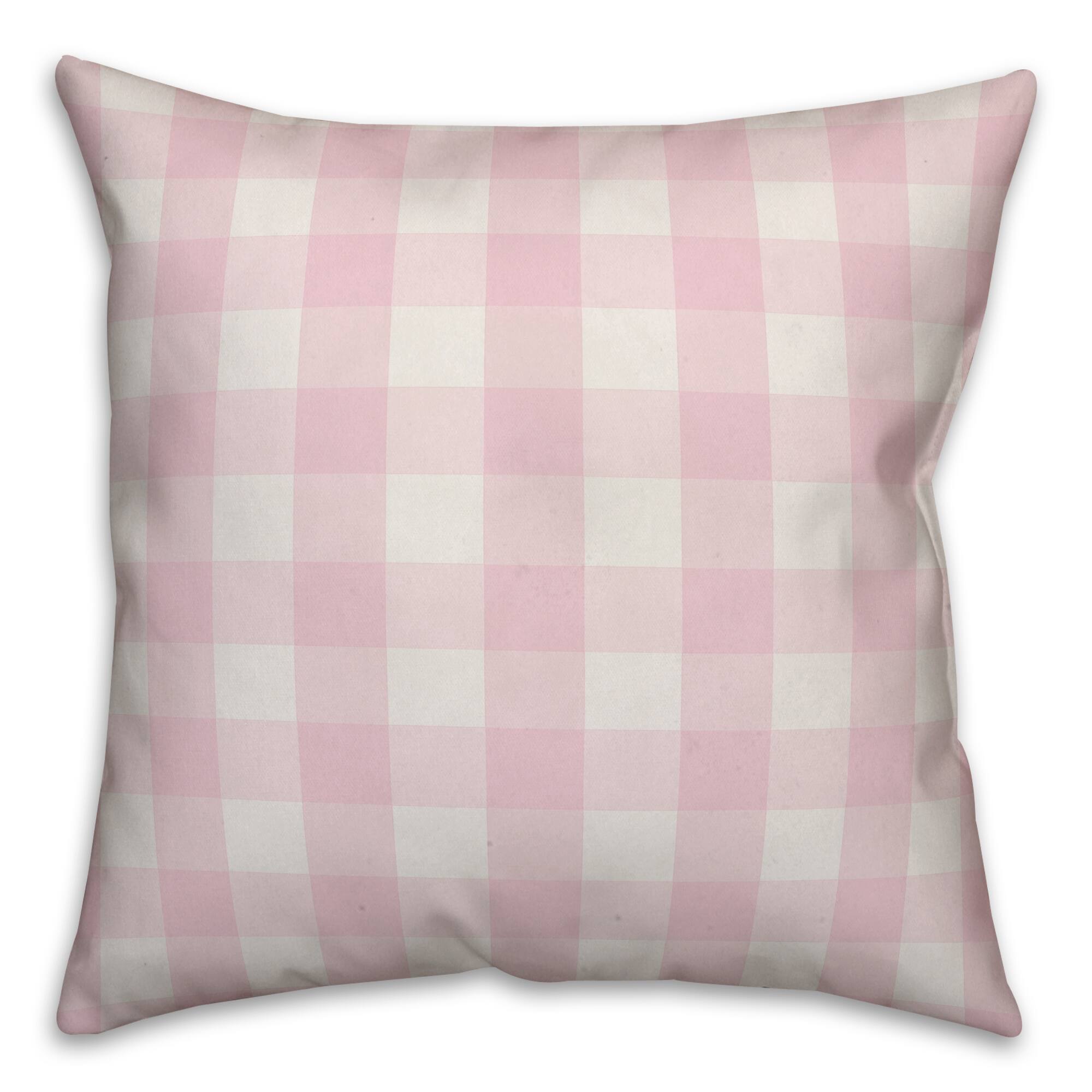 Pink buffalo check discount pillow