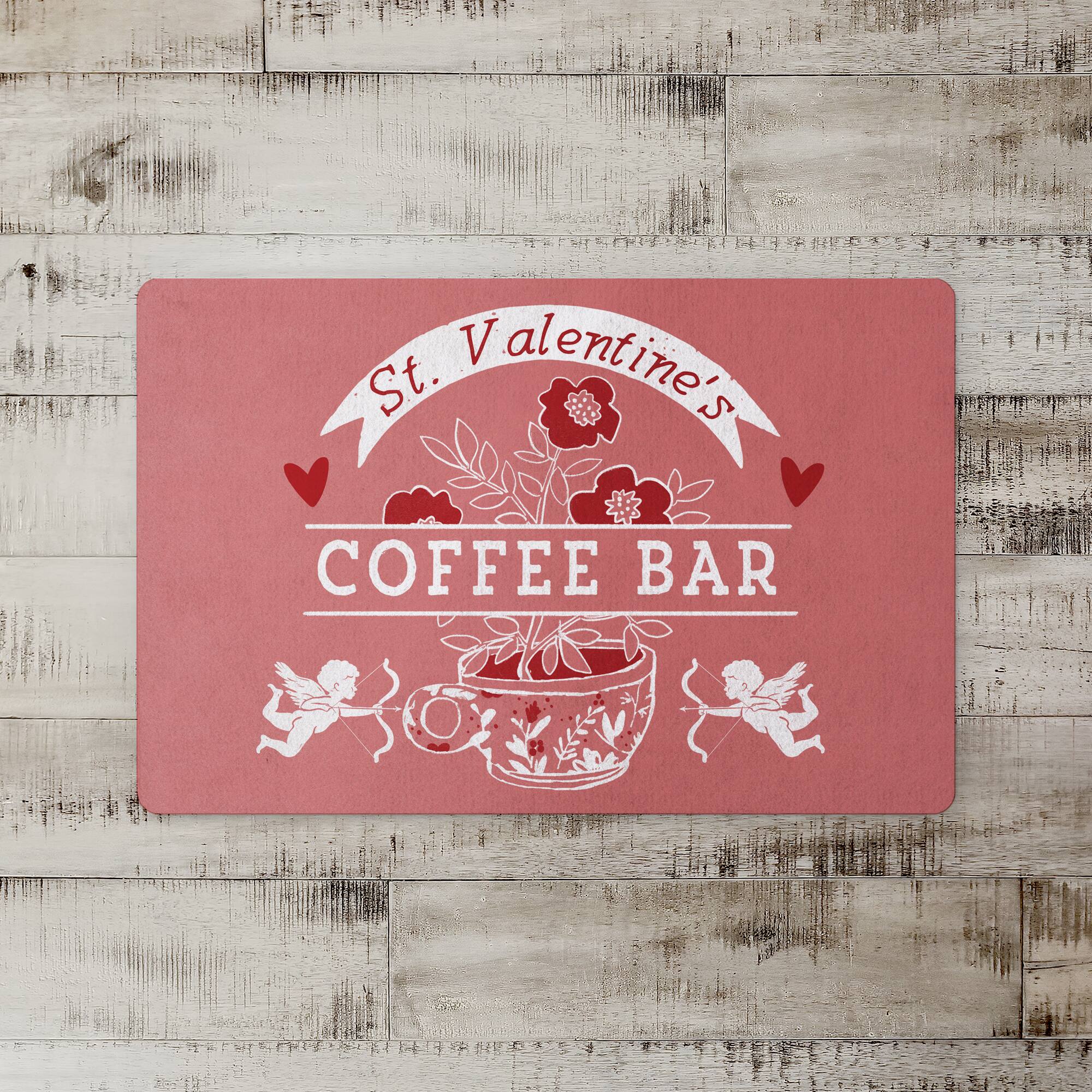 St. Valentine's Coffee Bar 18" x 27" Floor Mat