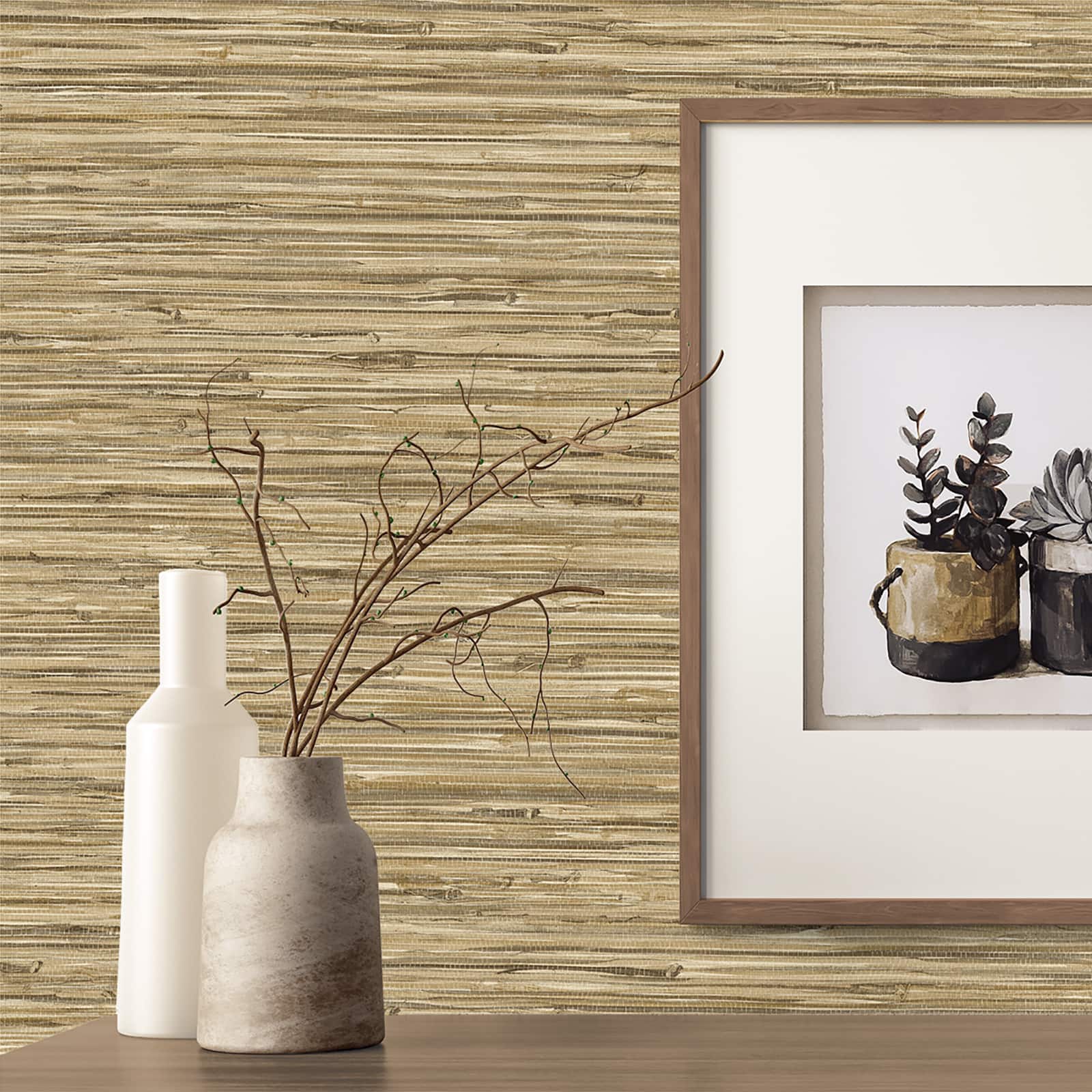 Surface Style Tiki Texture Peel &#x26; Stick Wallpaper