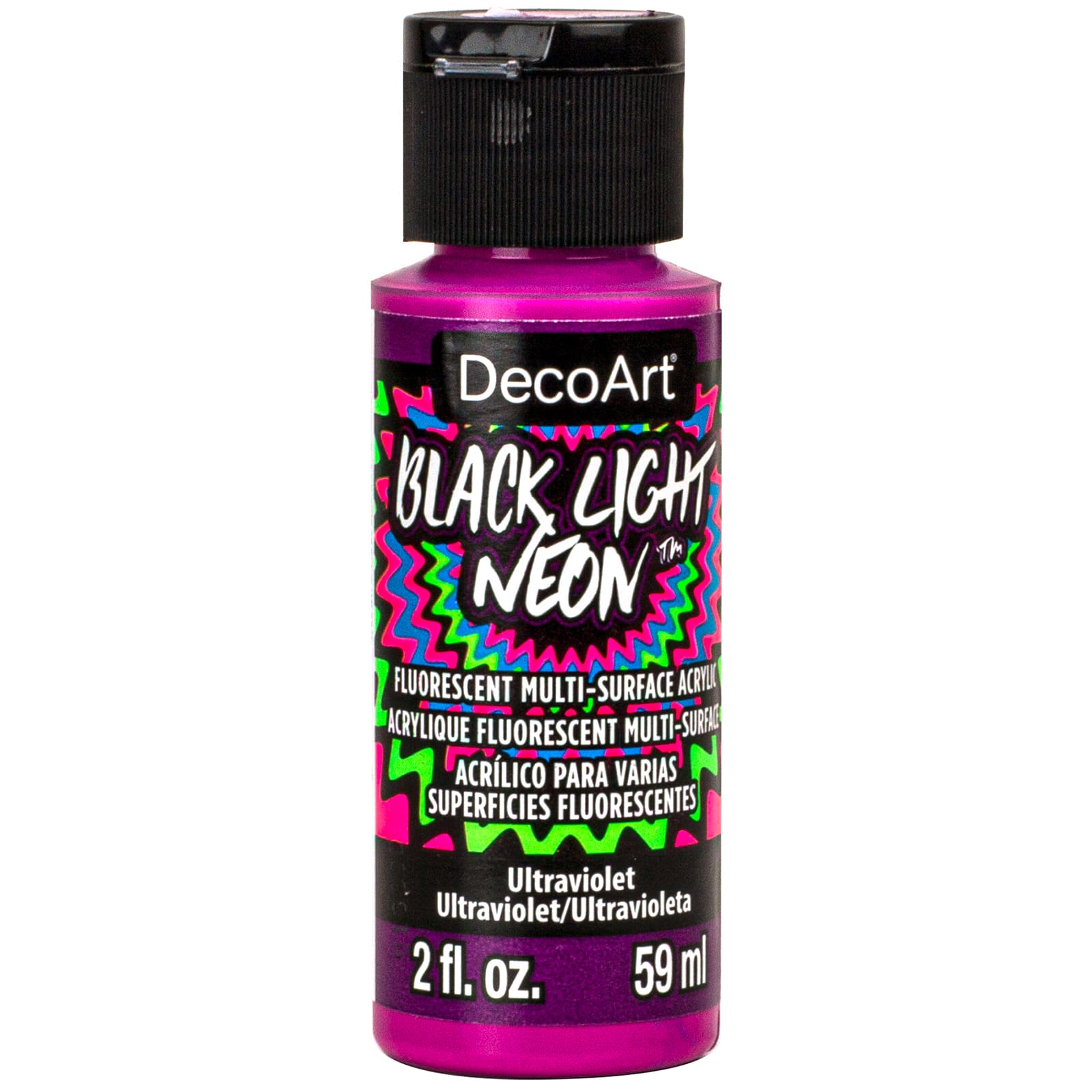 12 Pack: DecoArt® Black Light Neon™ Fluorescent Multi-Surface Acrylic Paint,  2oz.