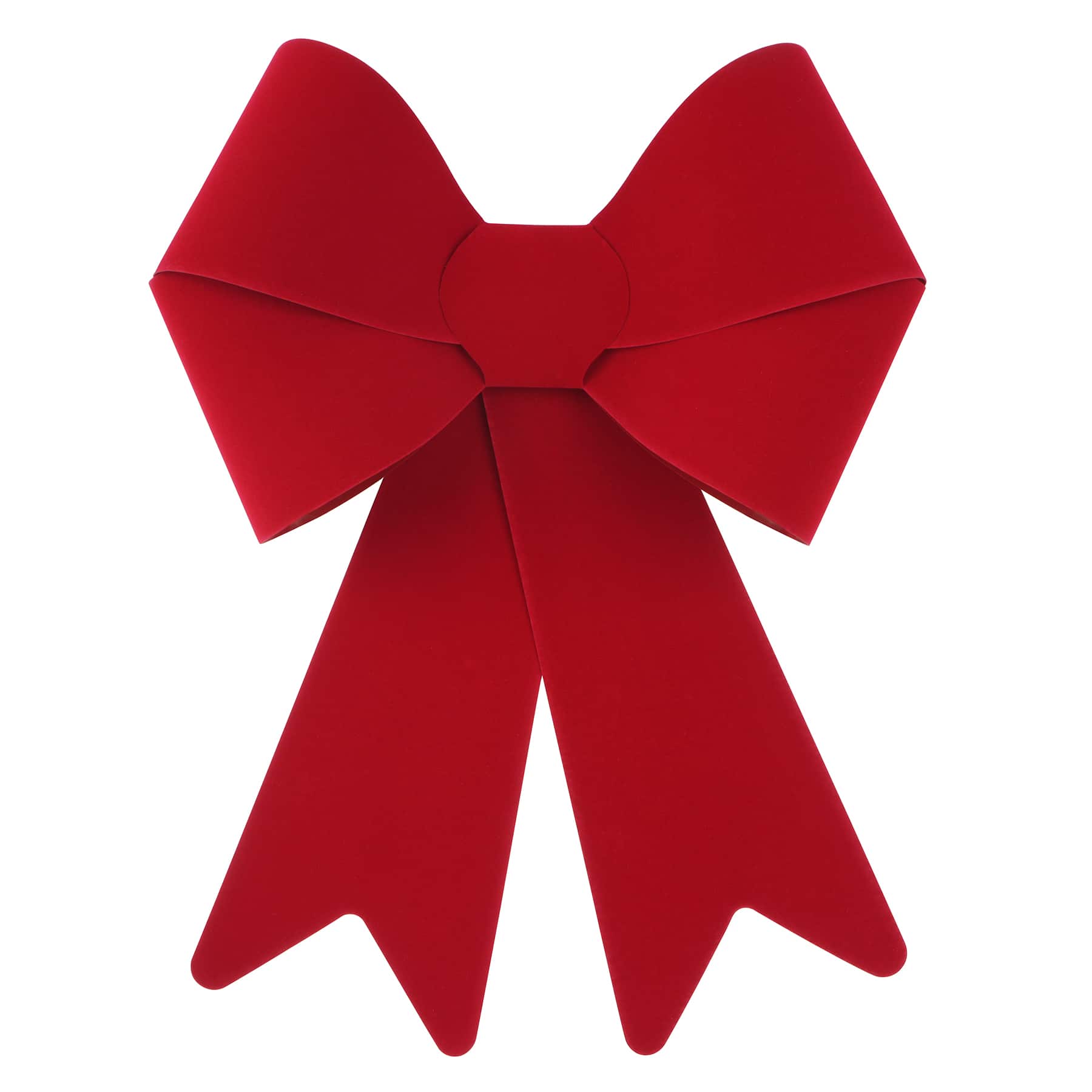 18&#x22; Classic Red Flocked Tree Bow by Celebrate It&#xAE;