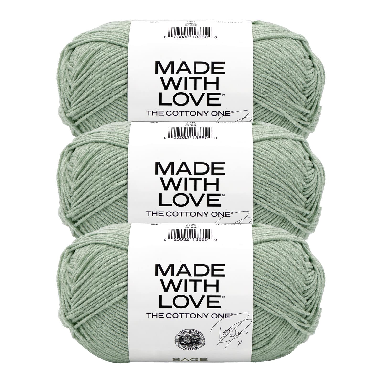 3 Pack Lion Brand&#xAE; Tom Daley Made with Love&#x2122; The Cottony One&#x2122; Yarn