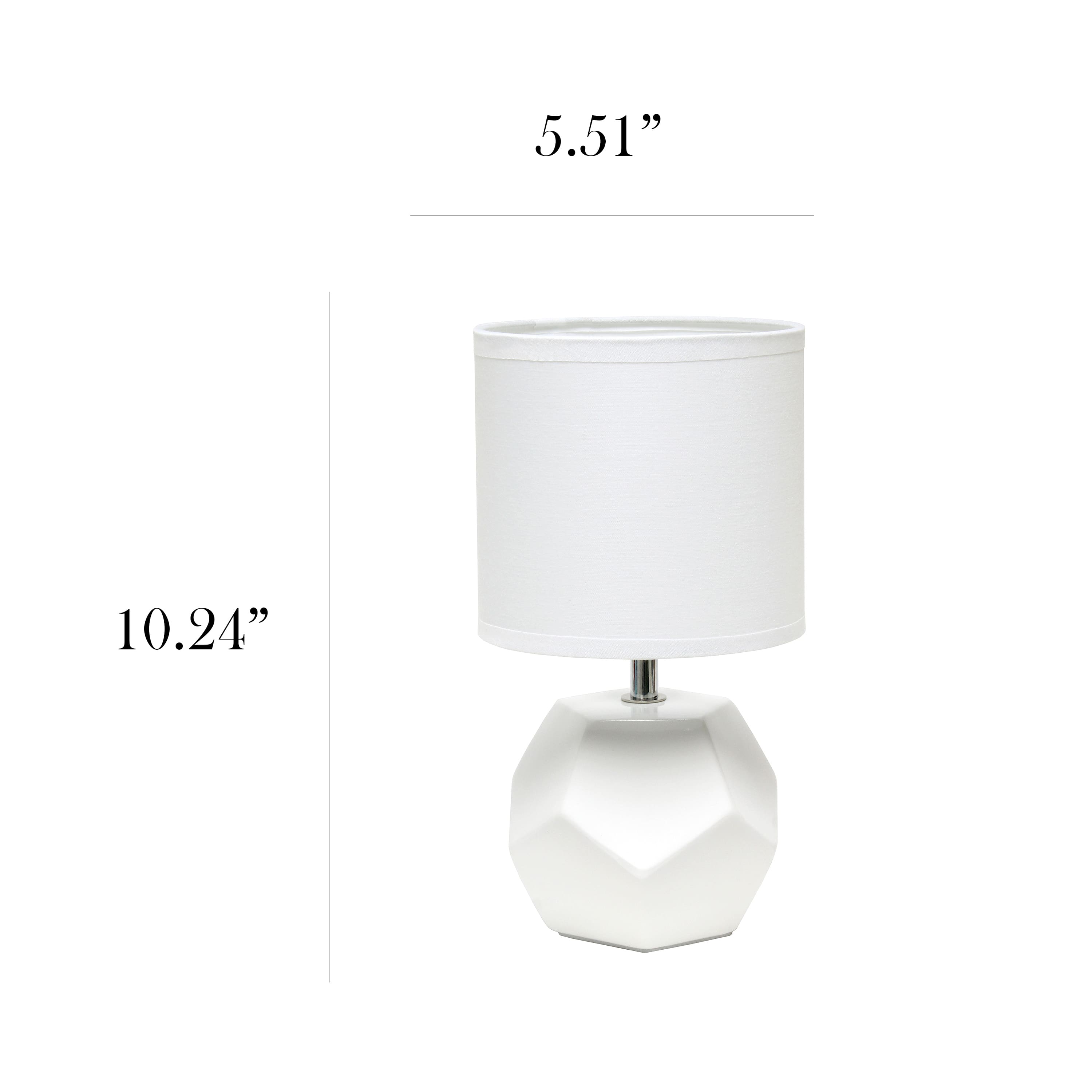 Simple Designs Round Prism Mini Table Lamp