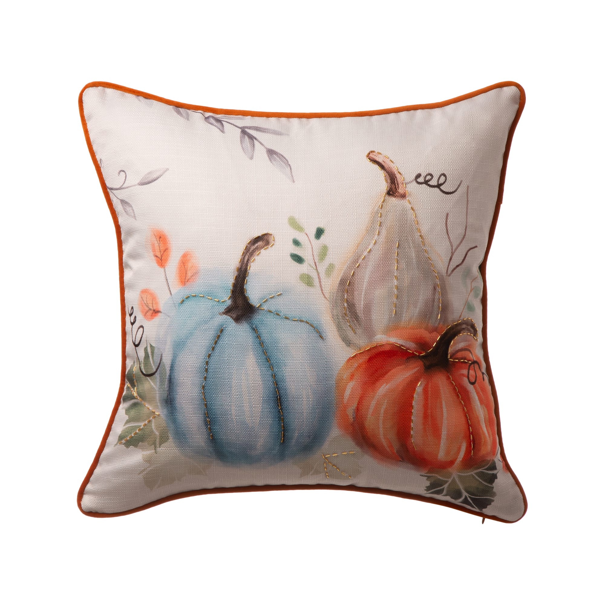 Glitzhome® Faux Burlap Pumpkin Pillow Cover