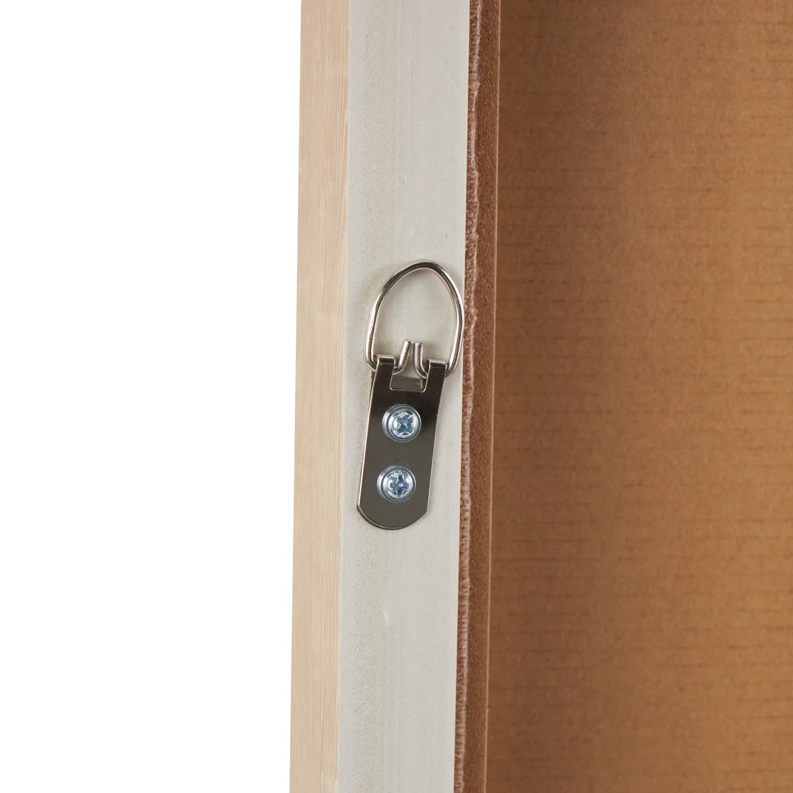 25" x 37" Brown Wooden Geometric Wall Art with Abstract Black and White Shapes