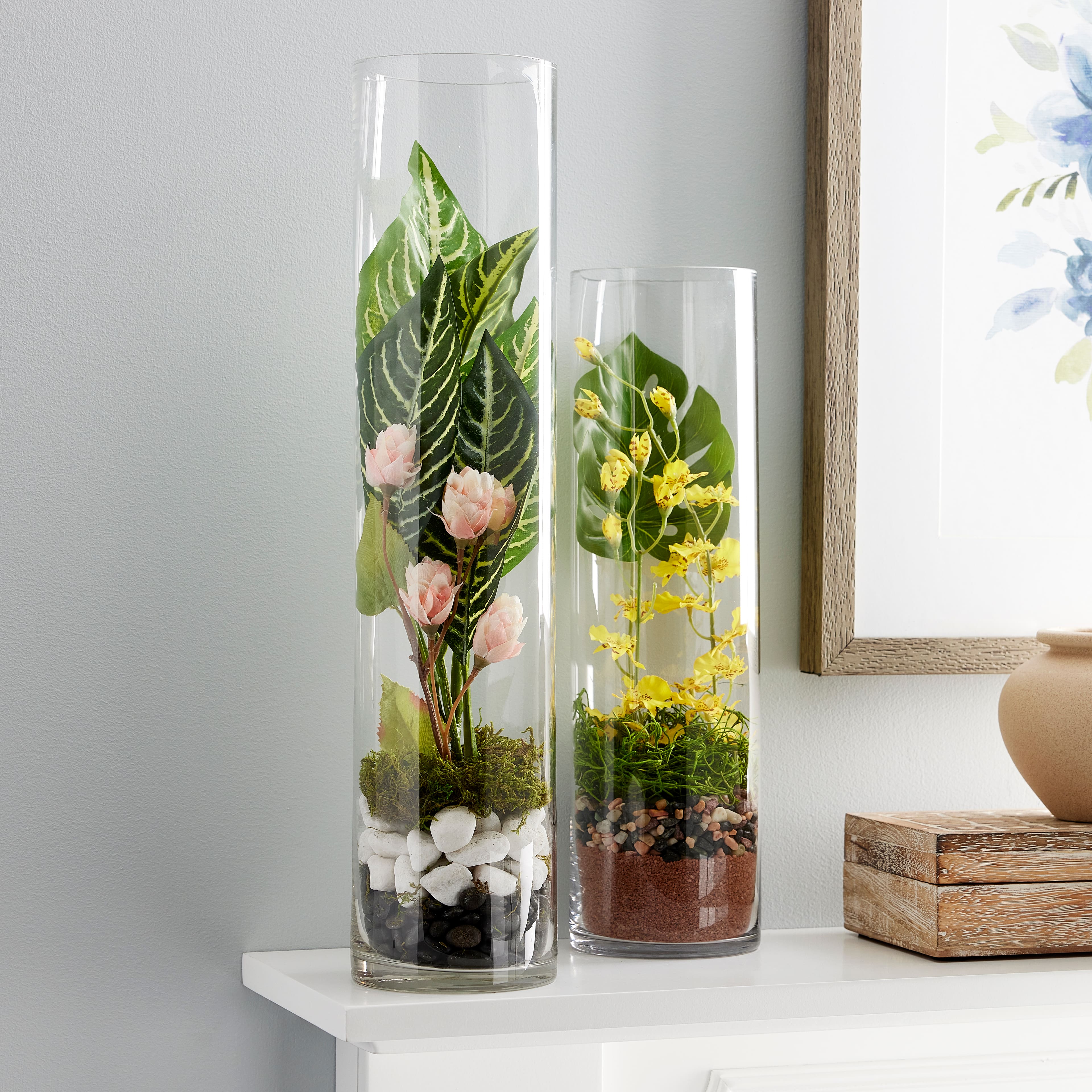18&#x22; Clear Glass Cylinder Vase by Ashland&#xAE;