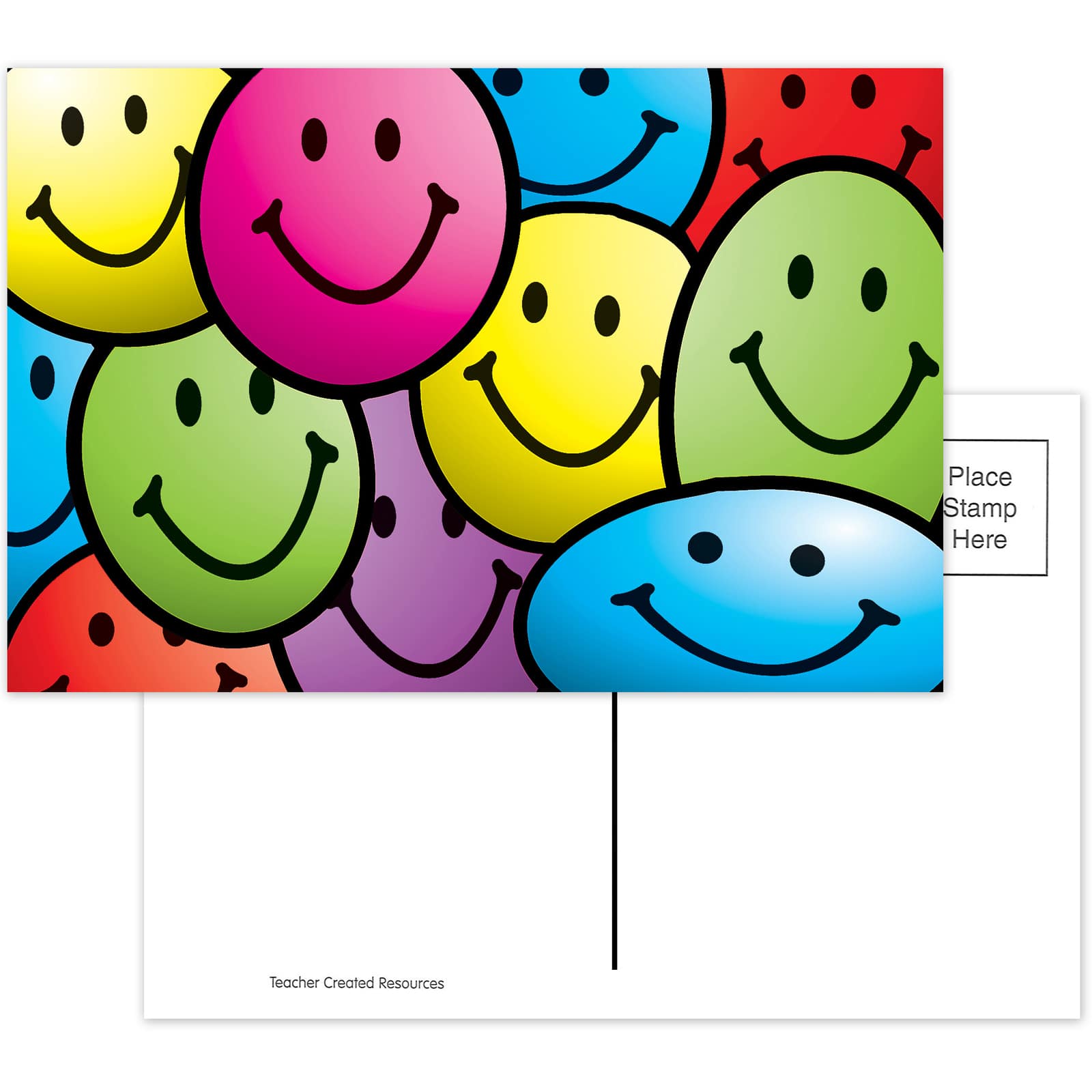 Teacher Created Resources Smiley Faces Postcards, 10 Packs of 30