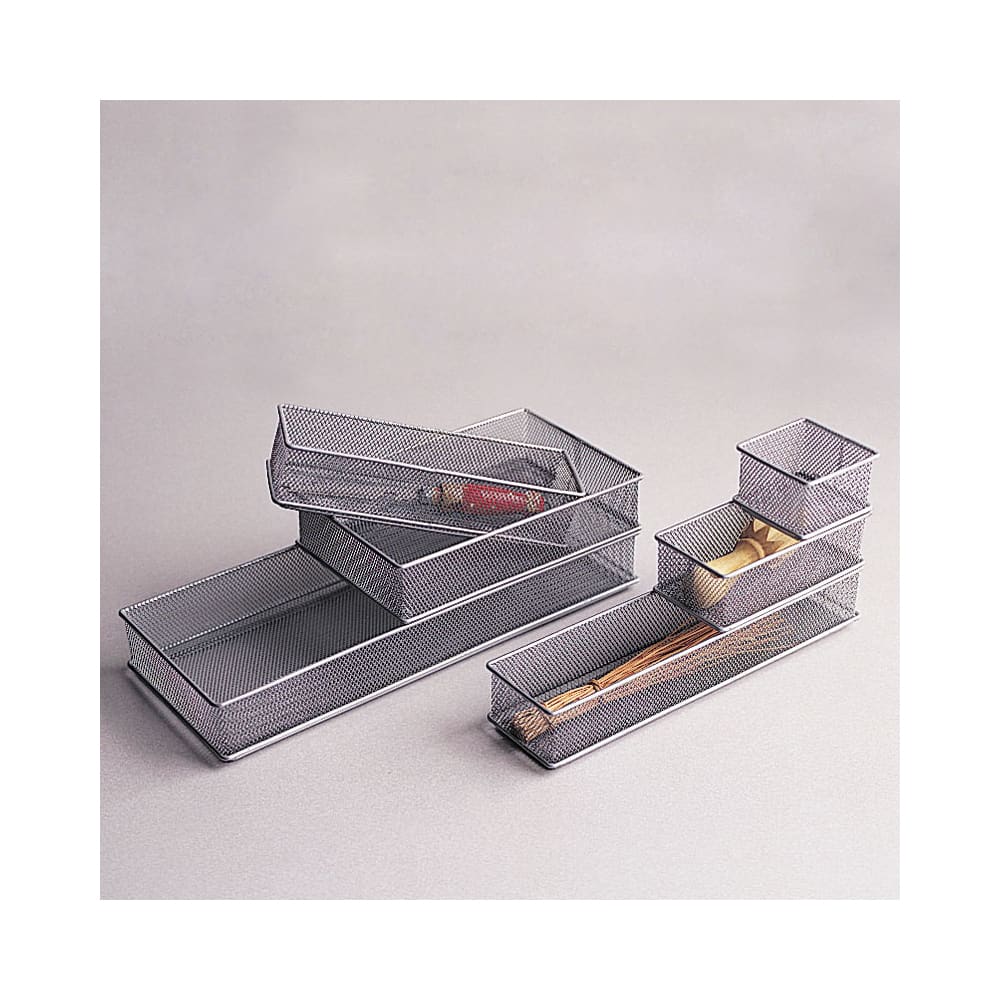 Design Ideas&#xAE; MeshWorks&#xAE; Silver Epoxy Coated Steel DrawerStore&#x2122; Organizer