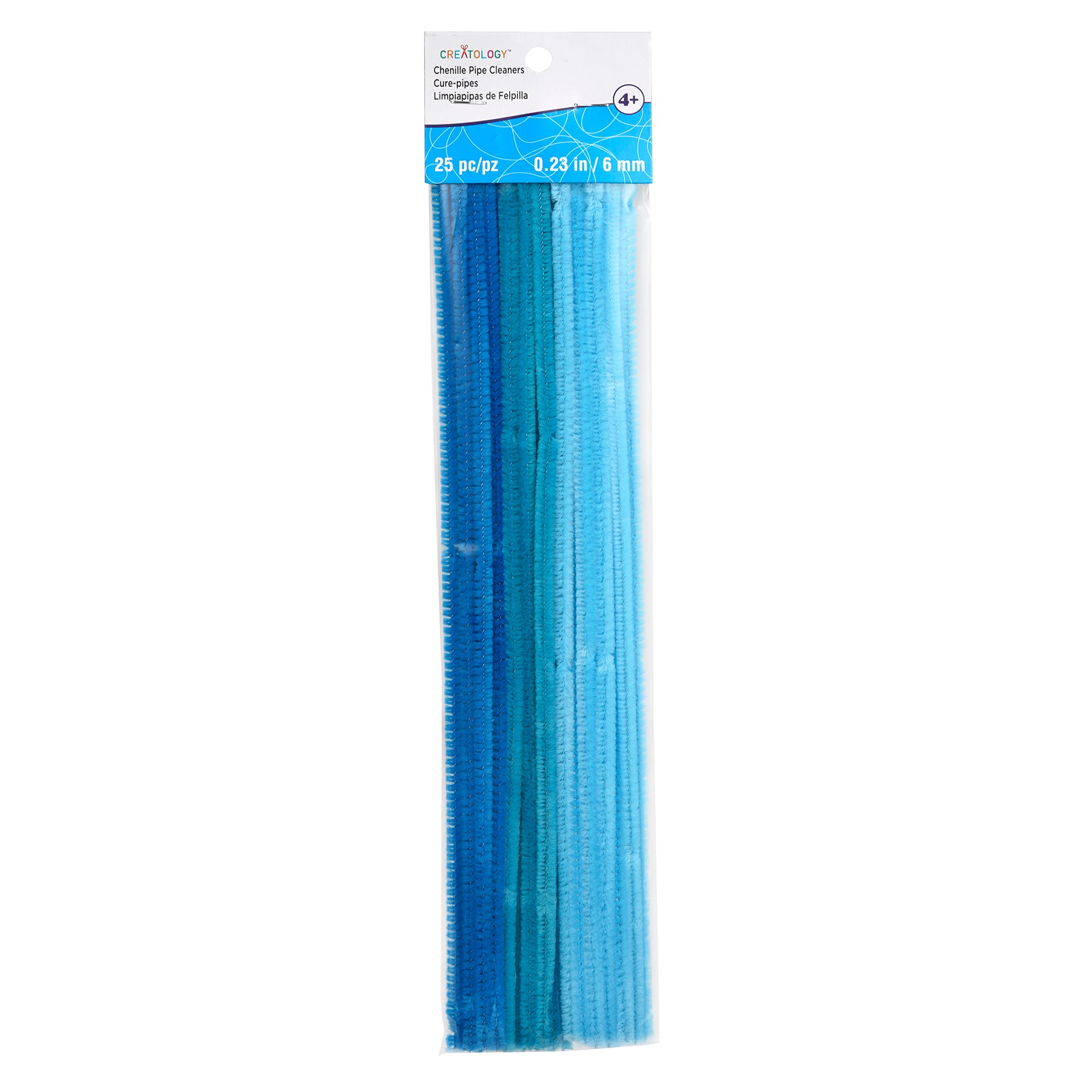24 Packs: 25 ct. (600 total) Mixed Blue Chenille Pipe Cleaners by Creatology™