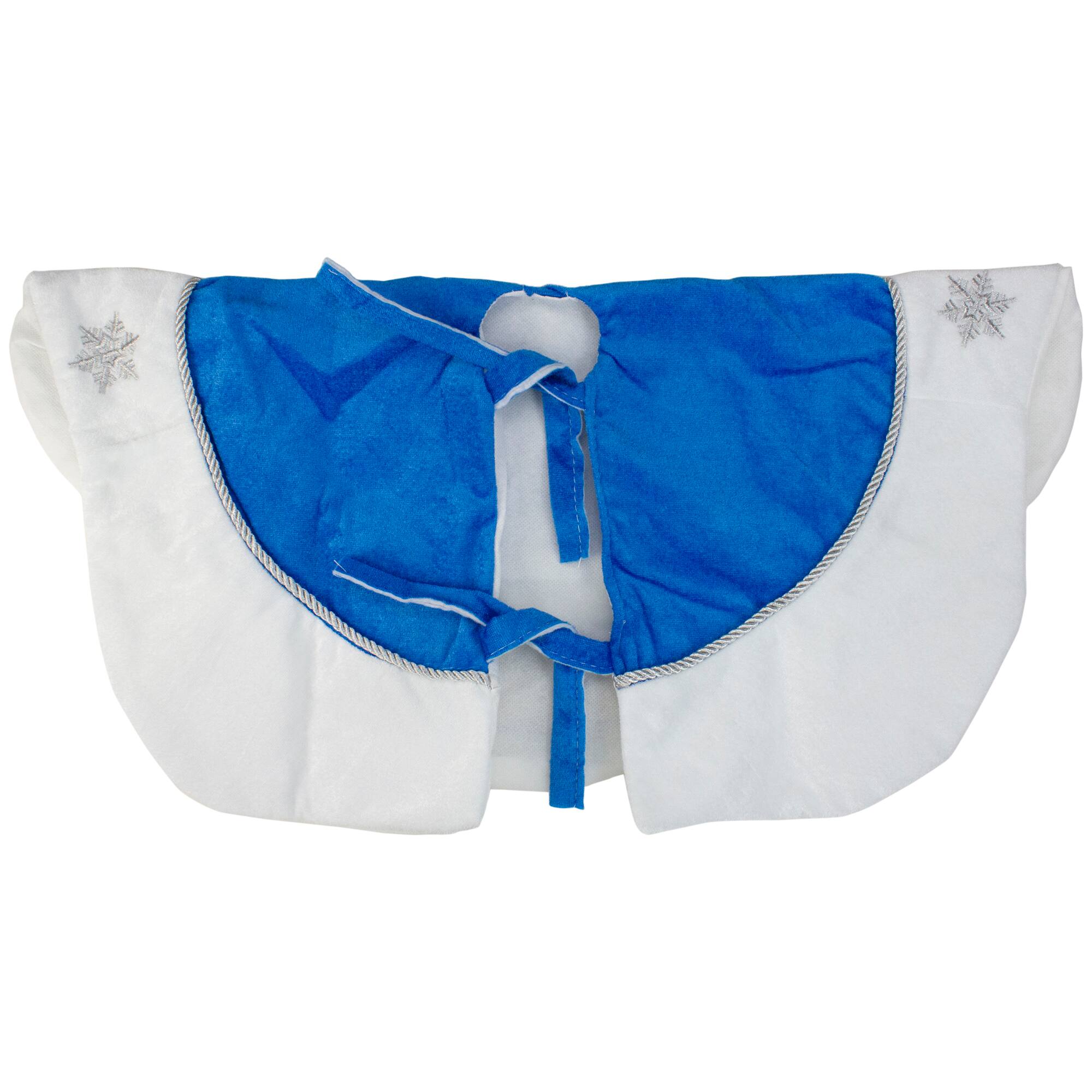 45.5&#x22; Blue &#x26; White Ford Scalloped Christmas Tree Skirt