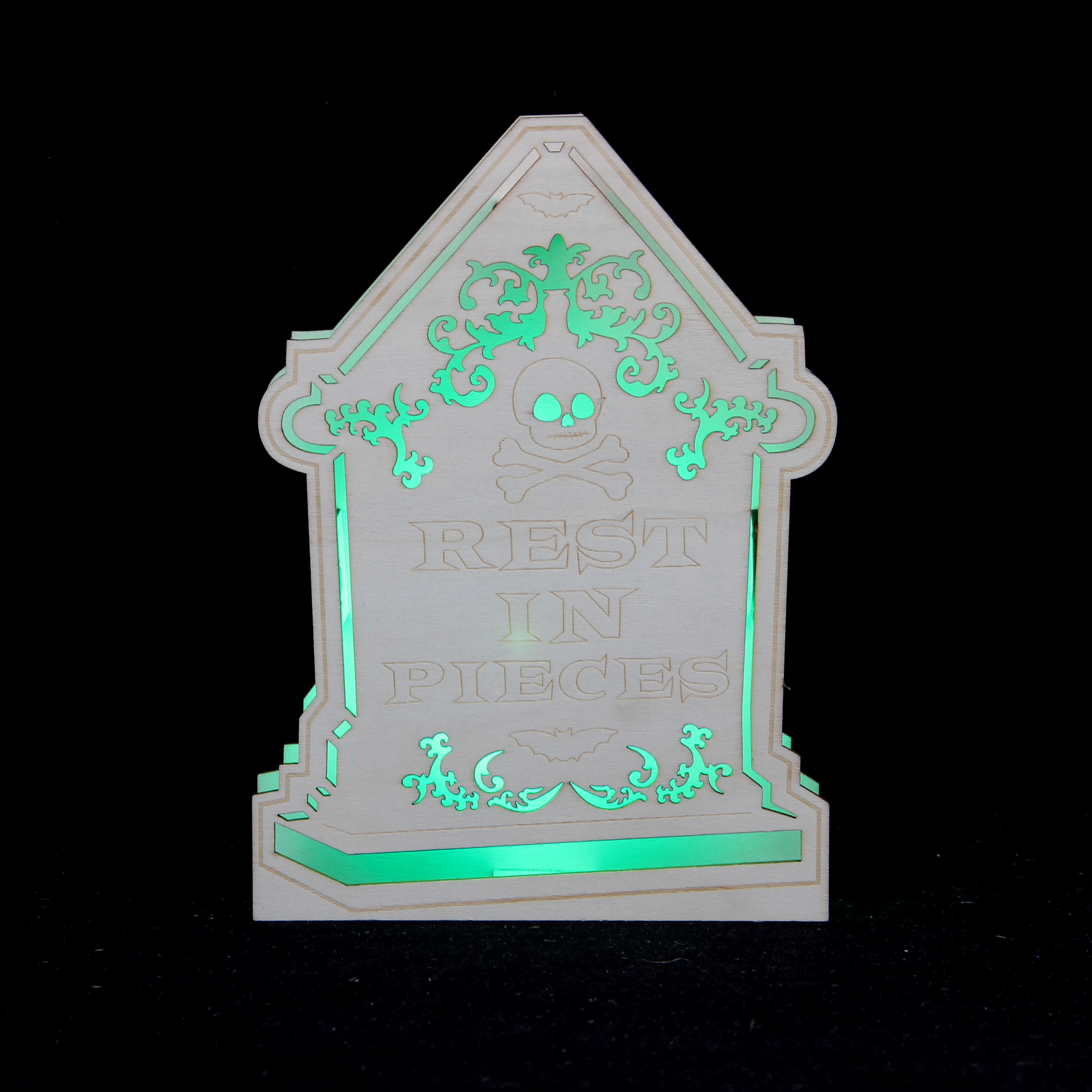 7.25&#x22; DIY Tombstone LED Wood D&#xE9;cor by Make Market&#xAE;