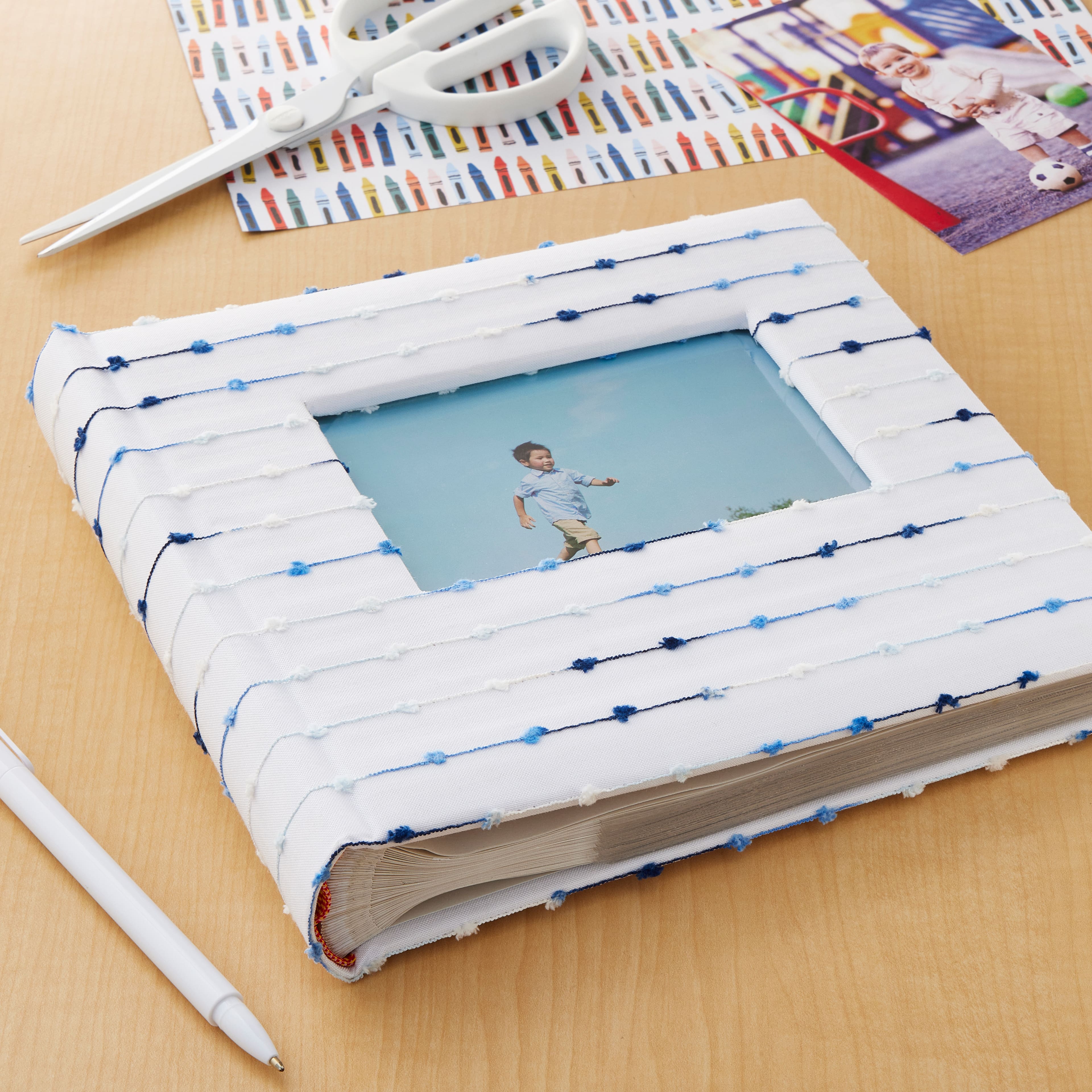 Blue Clip Stitch 2-Up Photo Album by Recollections&#x2122;
