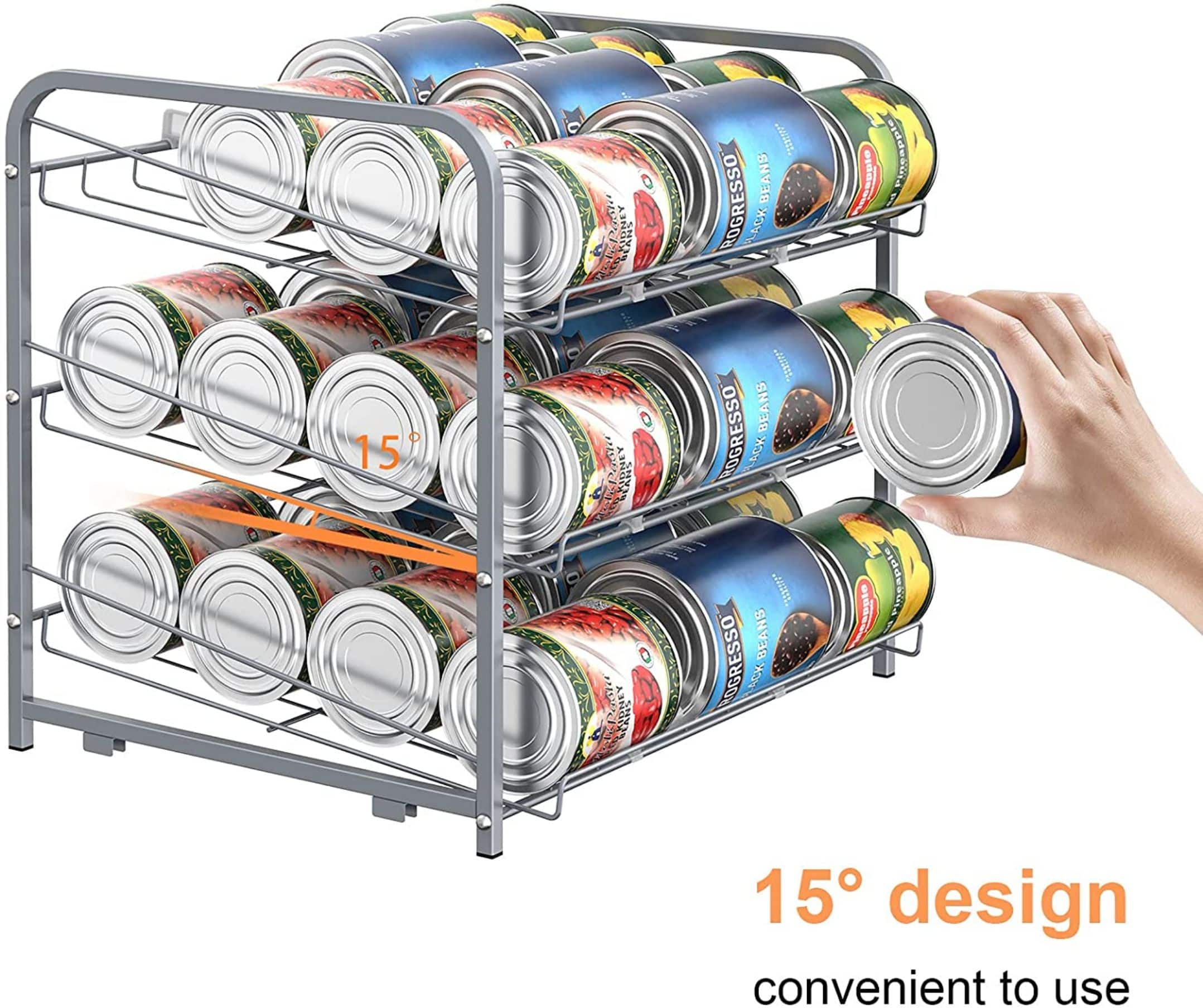 3-Tier Stackable Can Rack Organizer