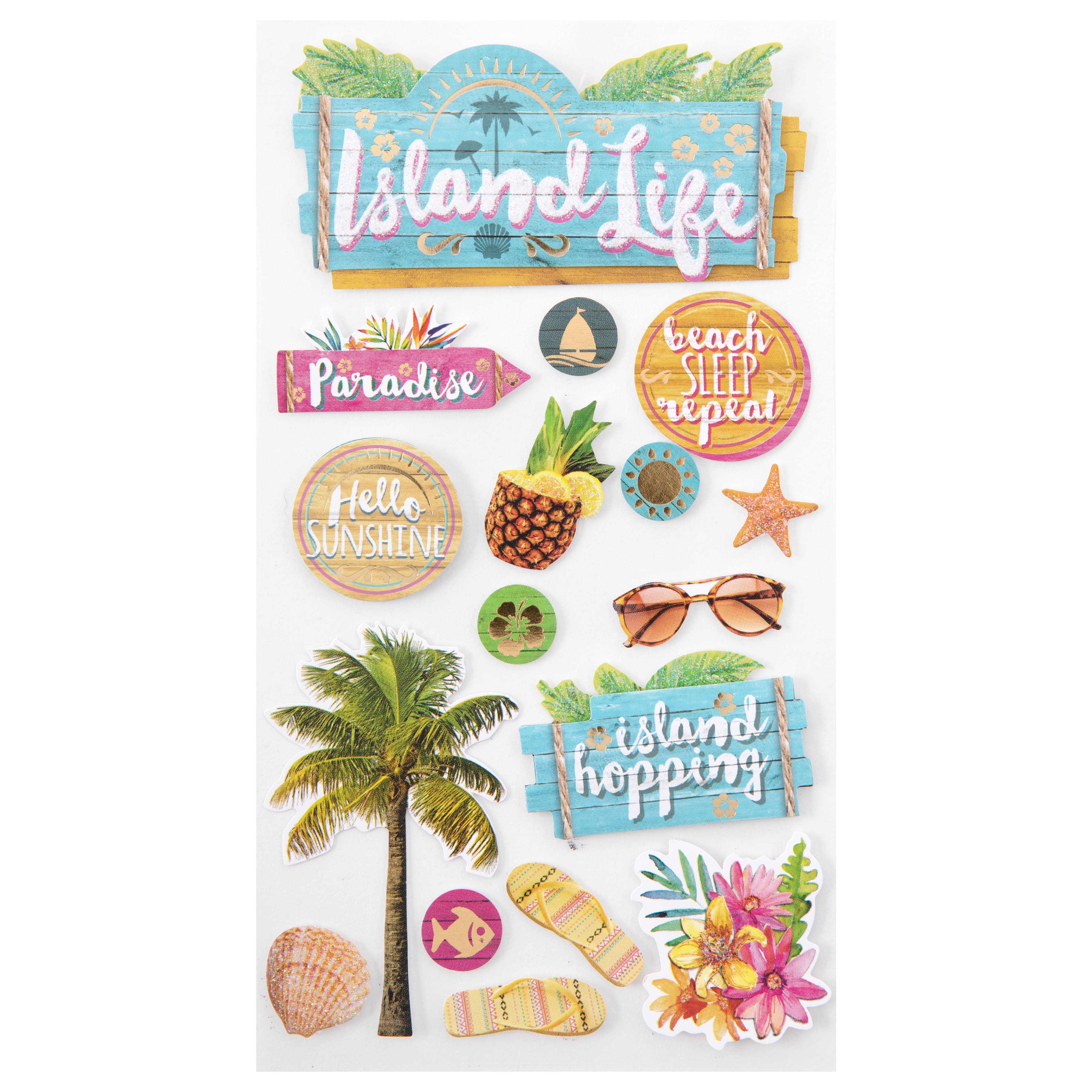 12 Pack: Island Life Stickers by Recollections™