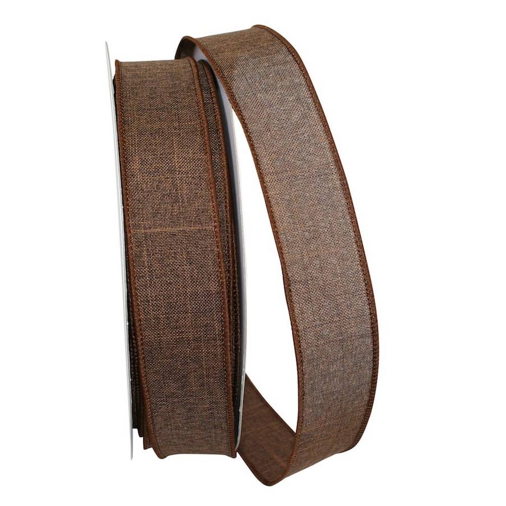 JAM Paper 1.5" x 50yd. Linen Wired Ribbon