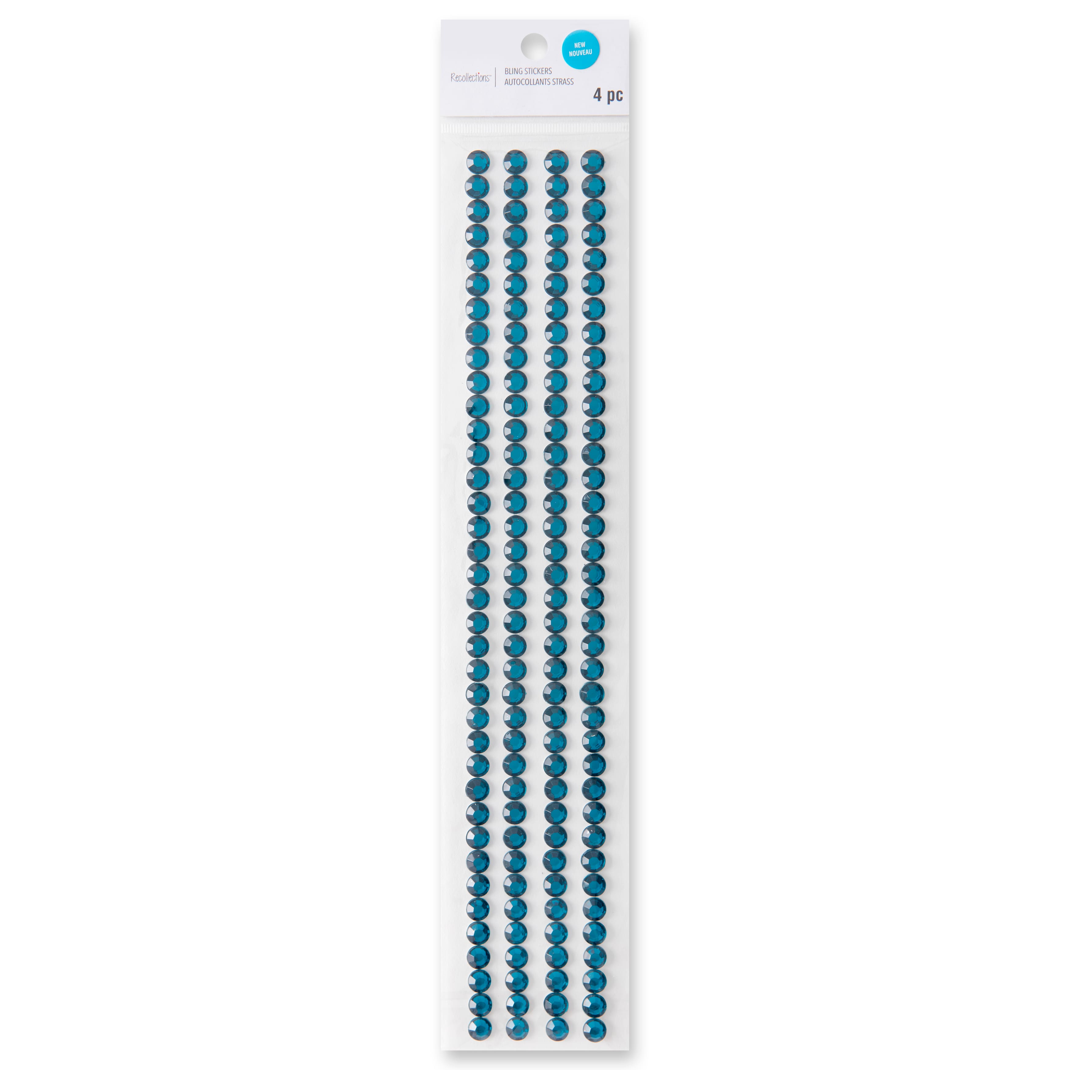 12 Packs: 4 ct. (48 total) Teal Bling Stickers by Recollections&#x2122;