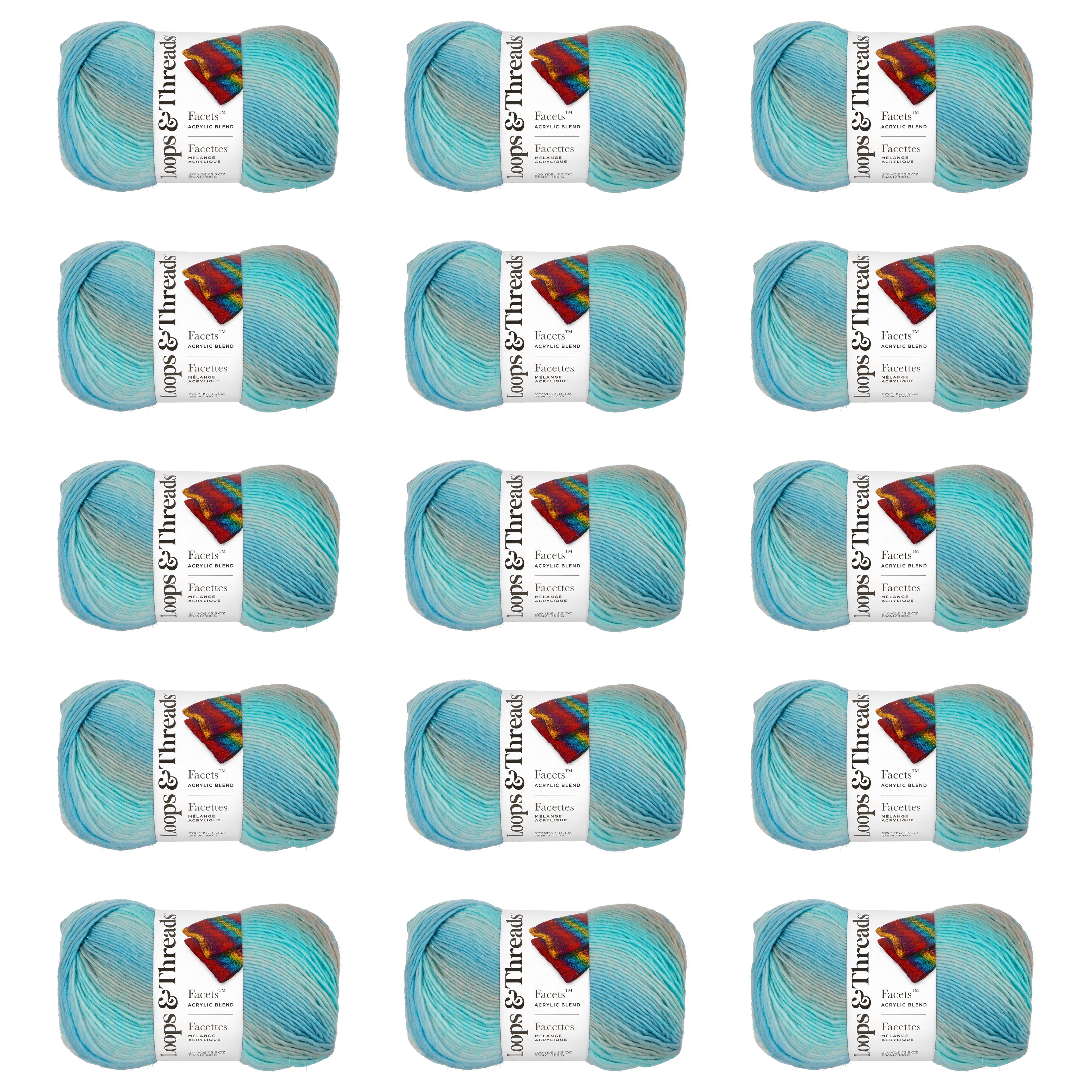 15 Pack: Facets™ Yarn by Loops & Threads®