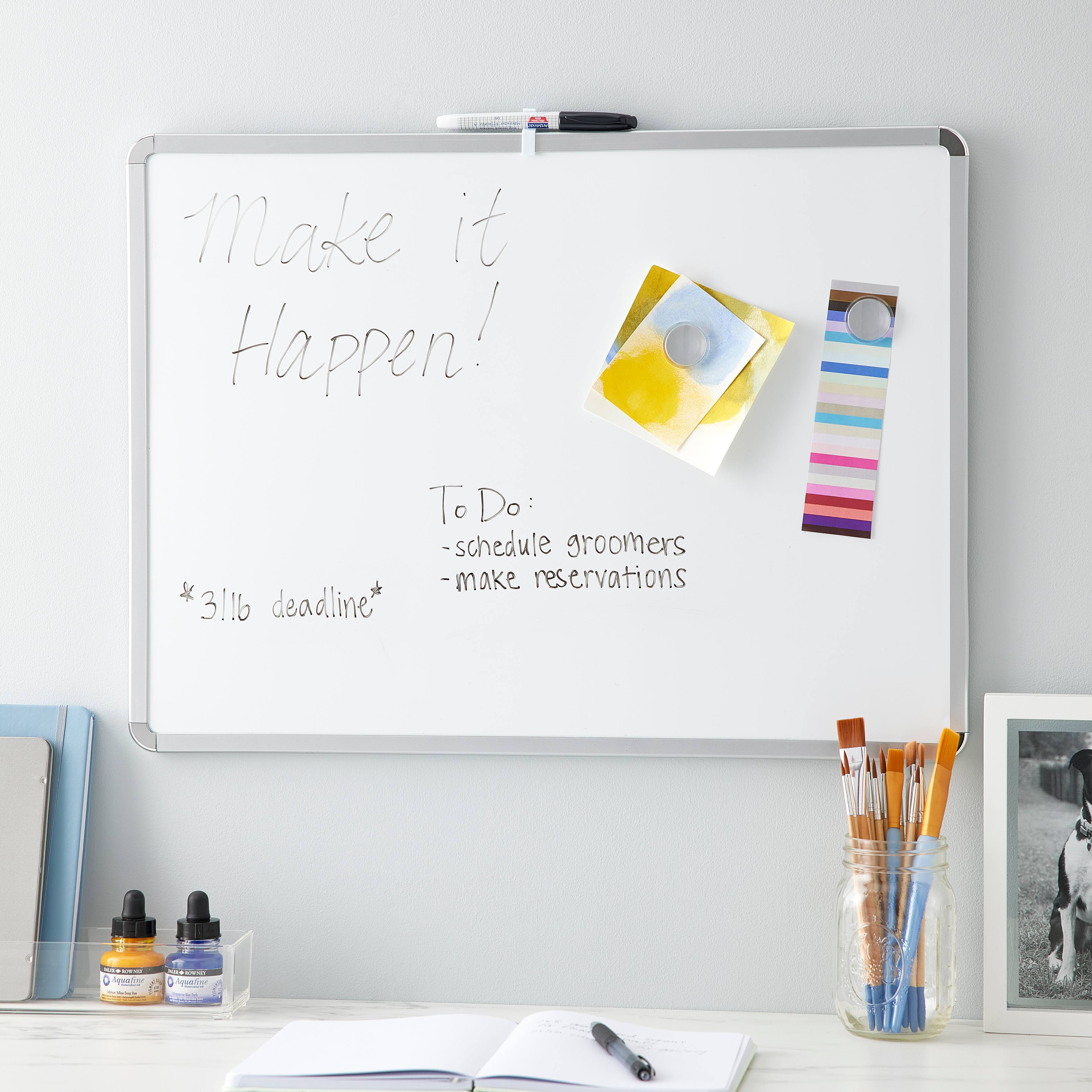 8 Pack: 17" x 23" Metal Framed Magnetic Dry Erase Board by B2C®