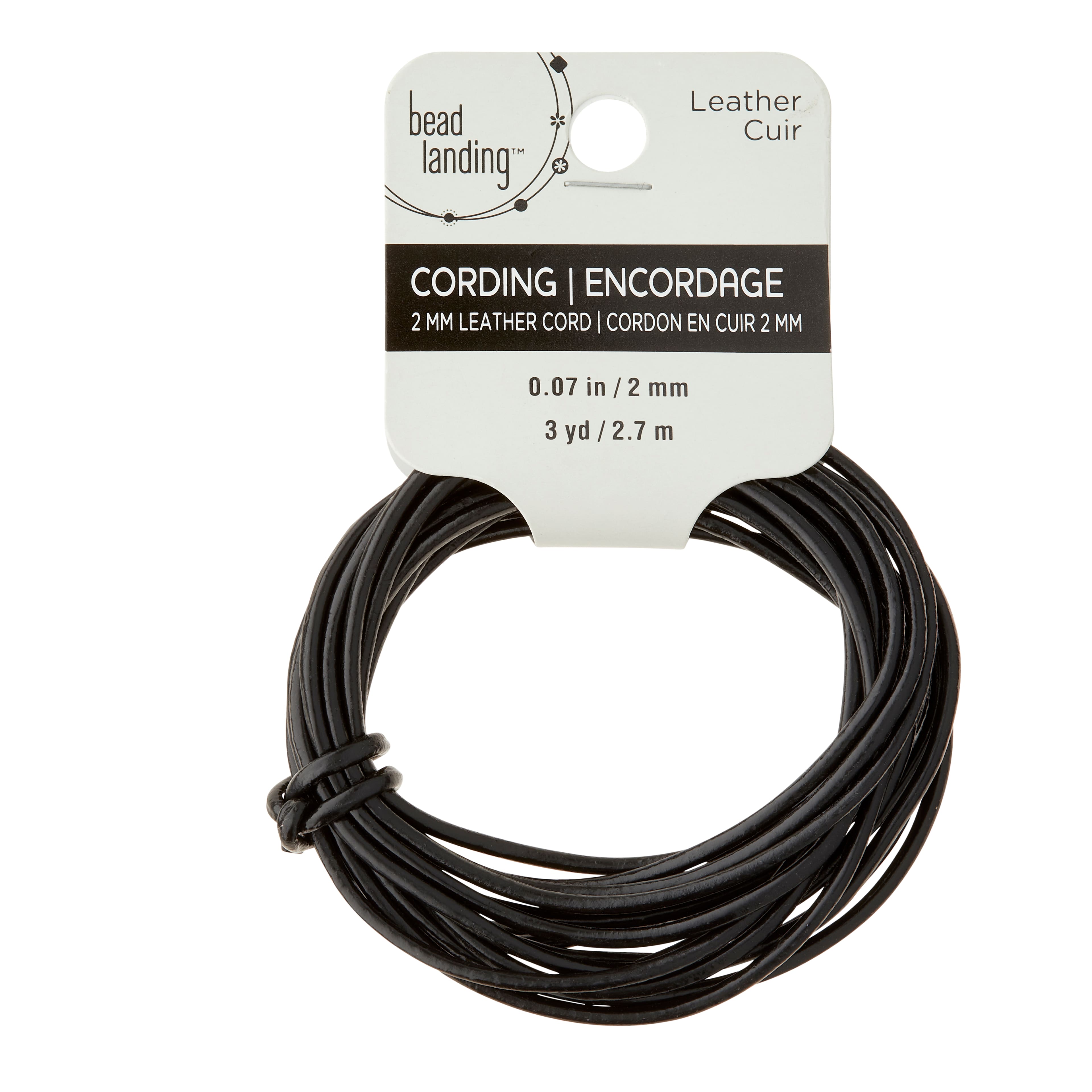 Black Leather Cord by Bead Landing™
