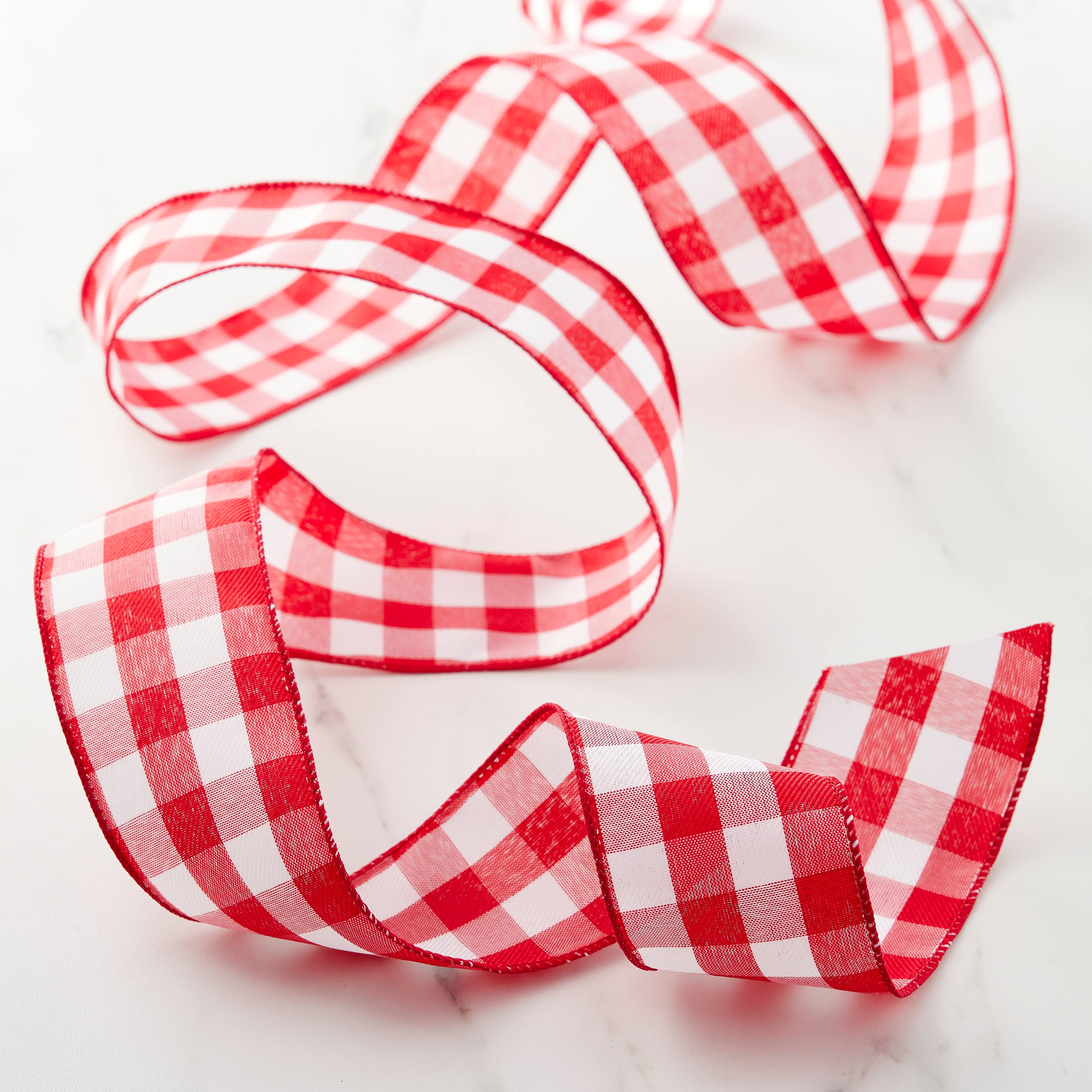 12 Pack: 2.5" x 8.3yd. Wired Gingham Ribbon by Celebrate It™