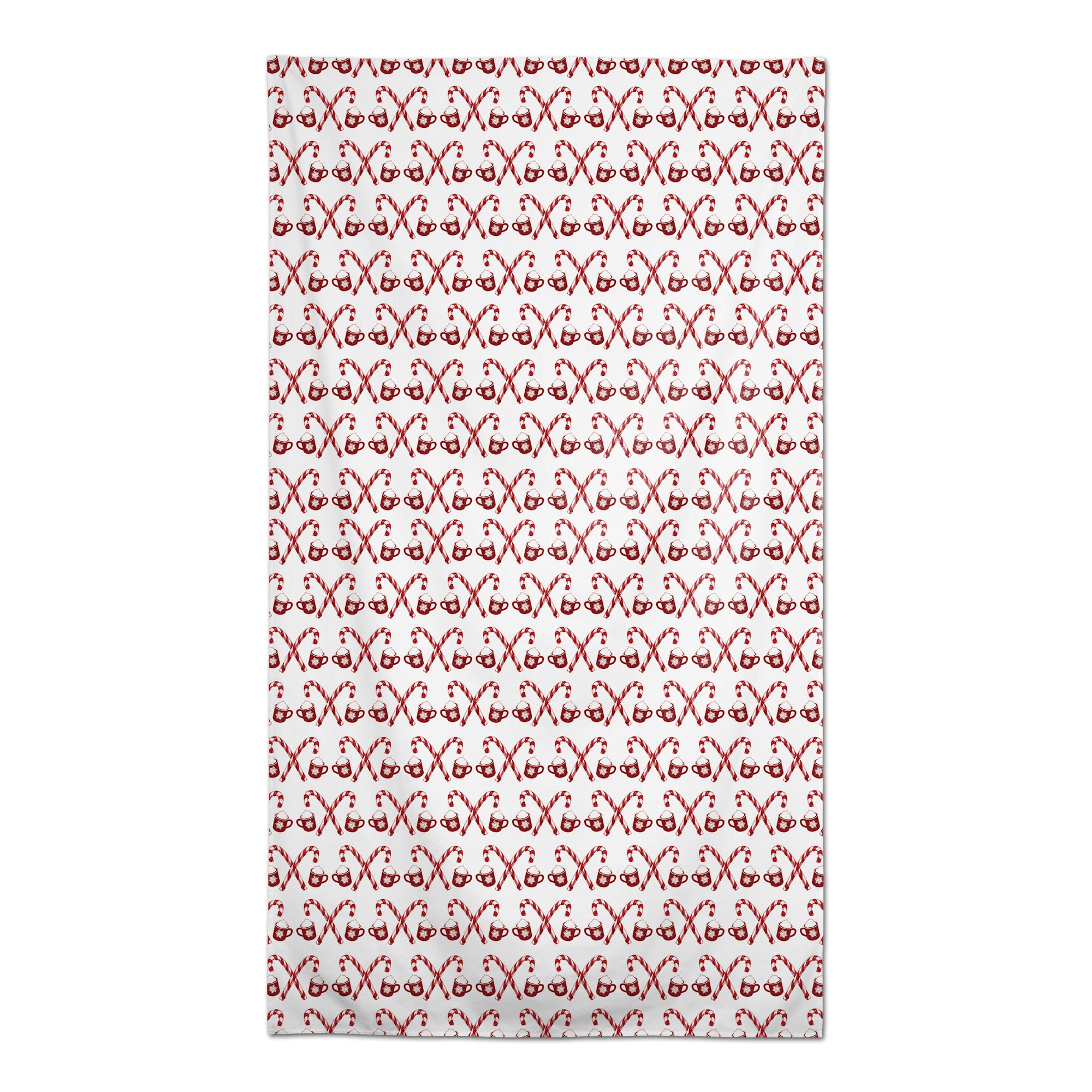102'' Candy Cane Hot Chocolate Tablecloth