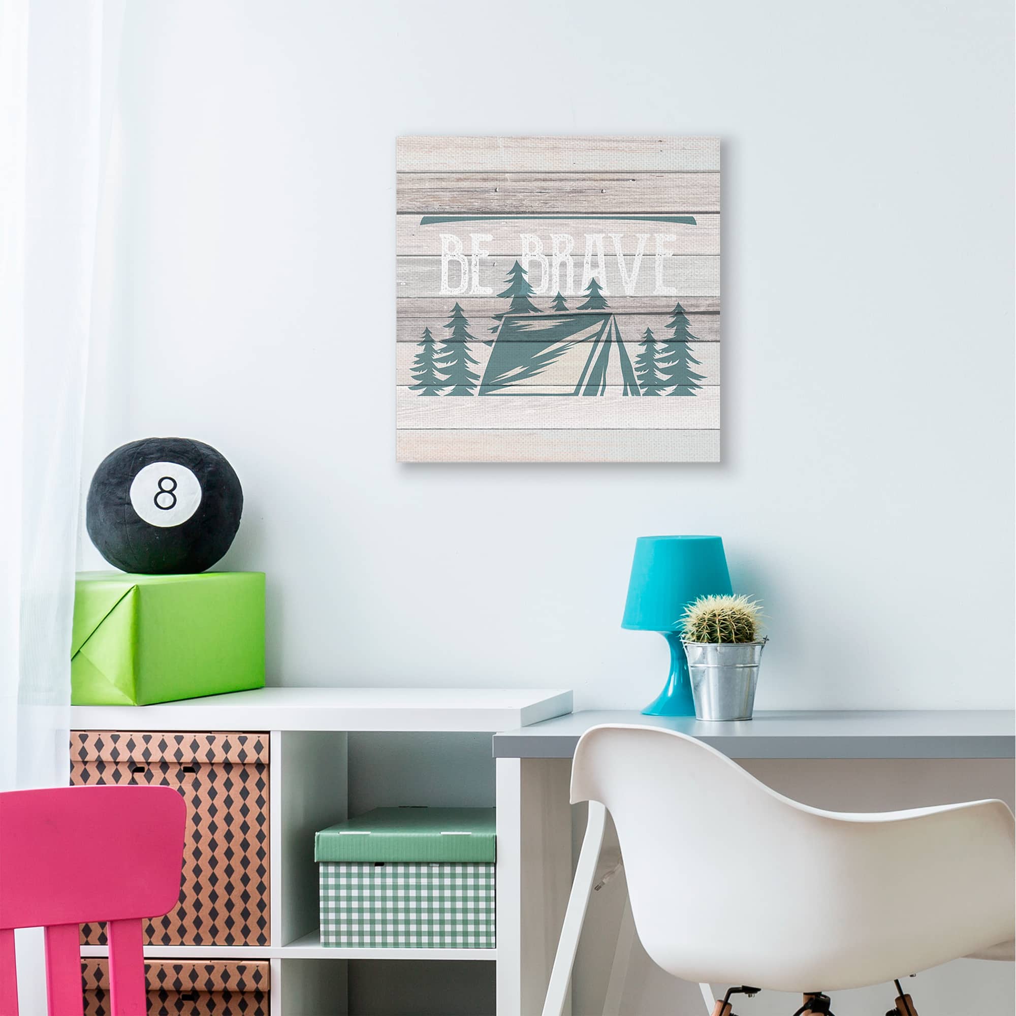 Stupell Industries Be Brave Forest Camping Canvas Wall Art