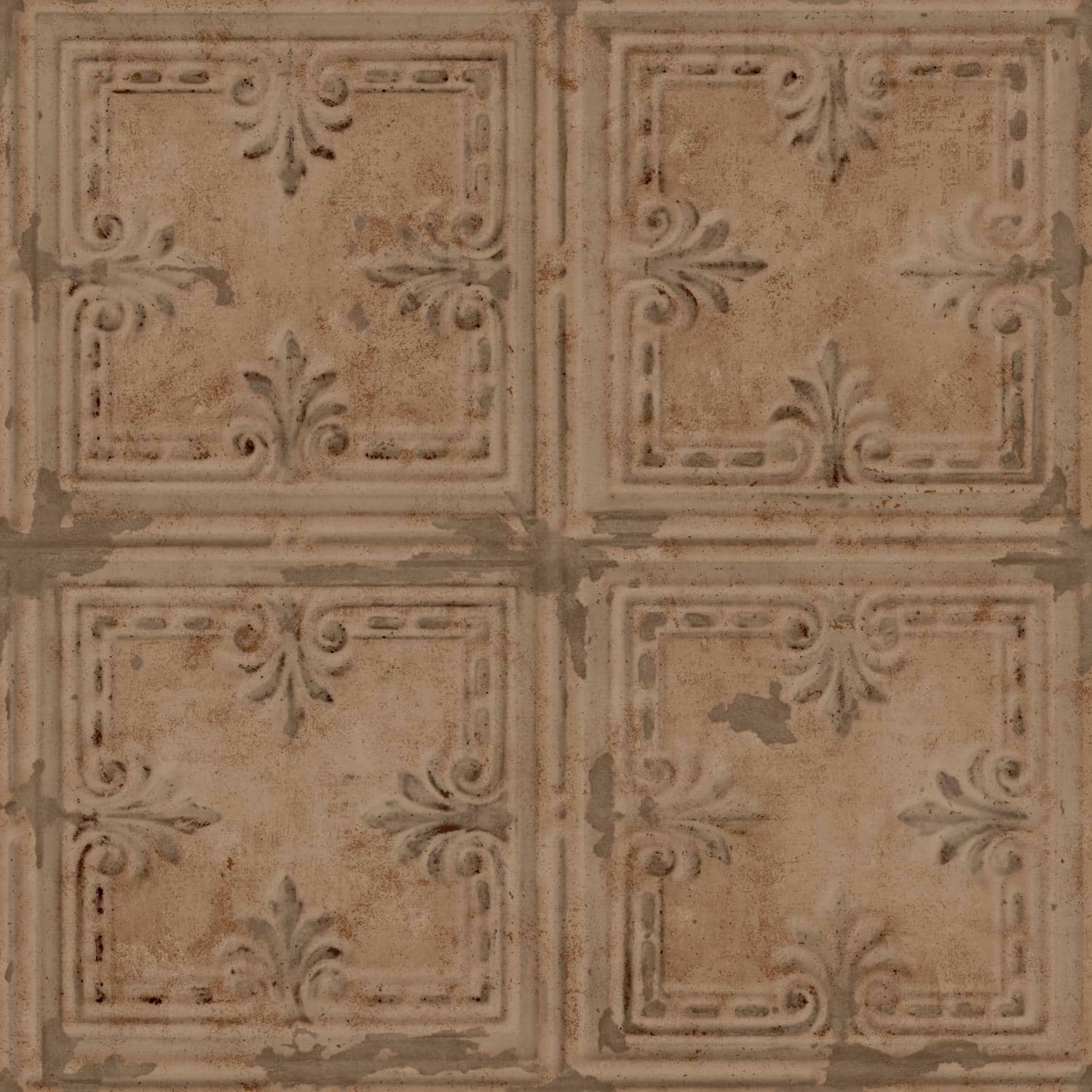 RoomMates Copper Tin Tile Peel &#x26; Stick Wallpaper