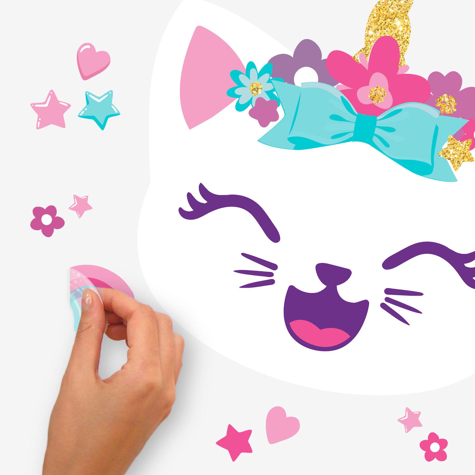 RoomMates Like Nastya Unicorn Cat Giant Peel &#x26; Stick Wall Decals with Alphabet