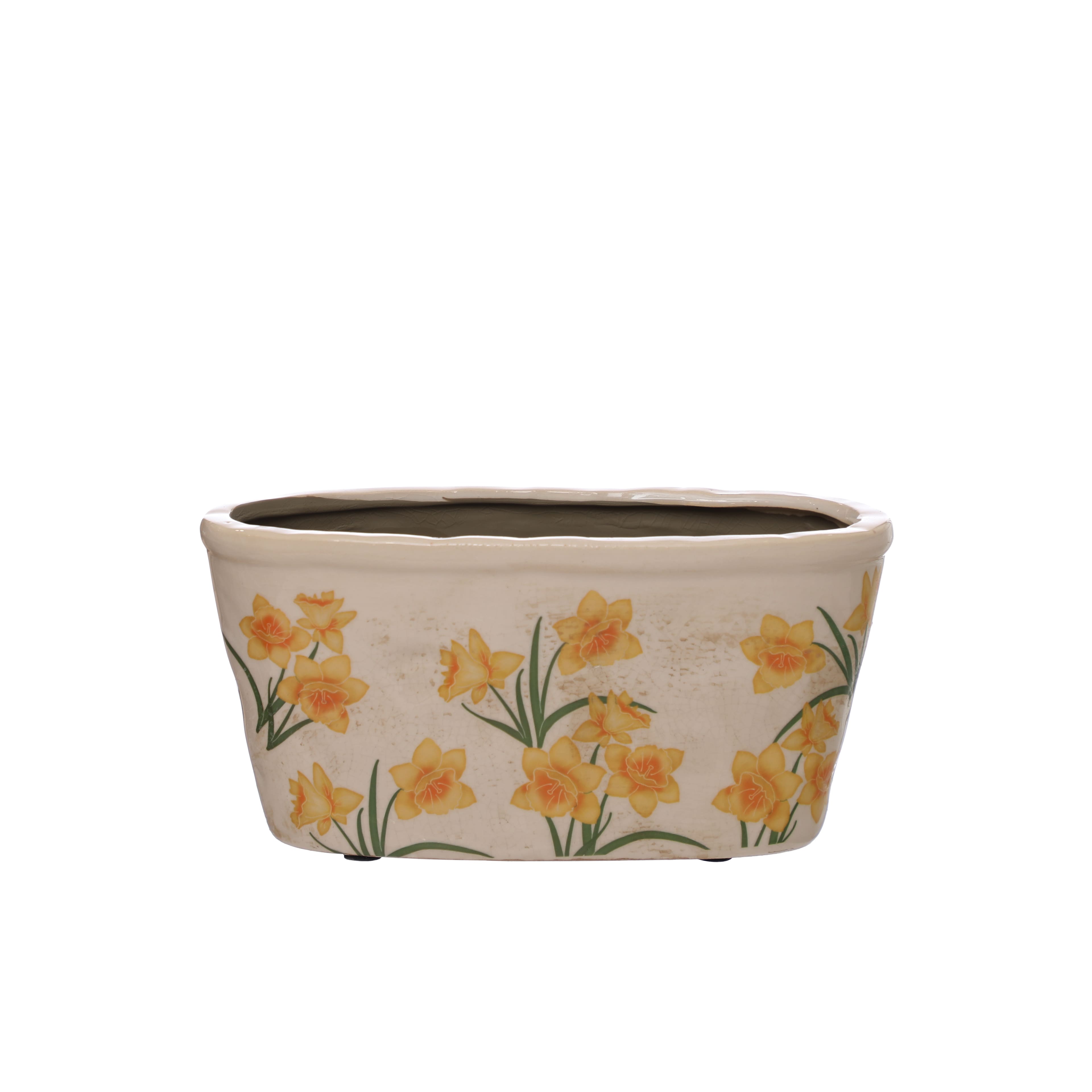 9&#x22; Ceramic Planter with Daffodils by Ashland&#xAE;