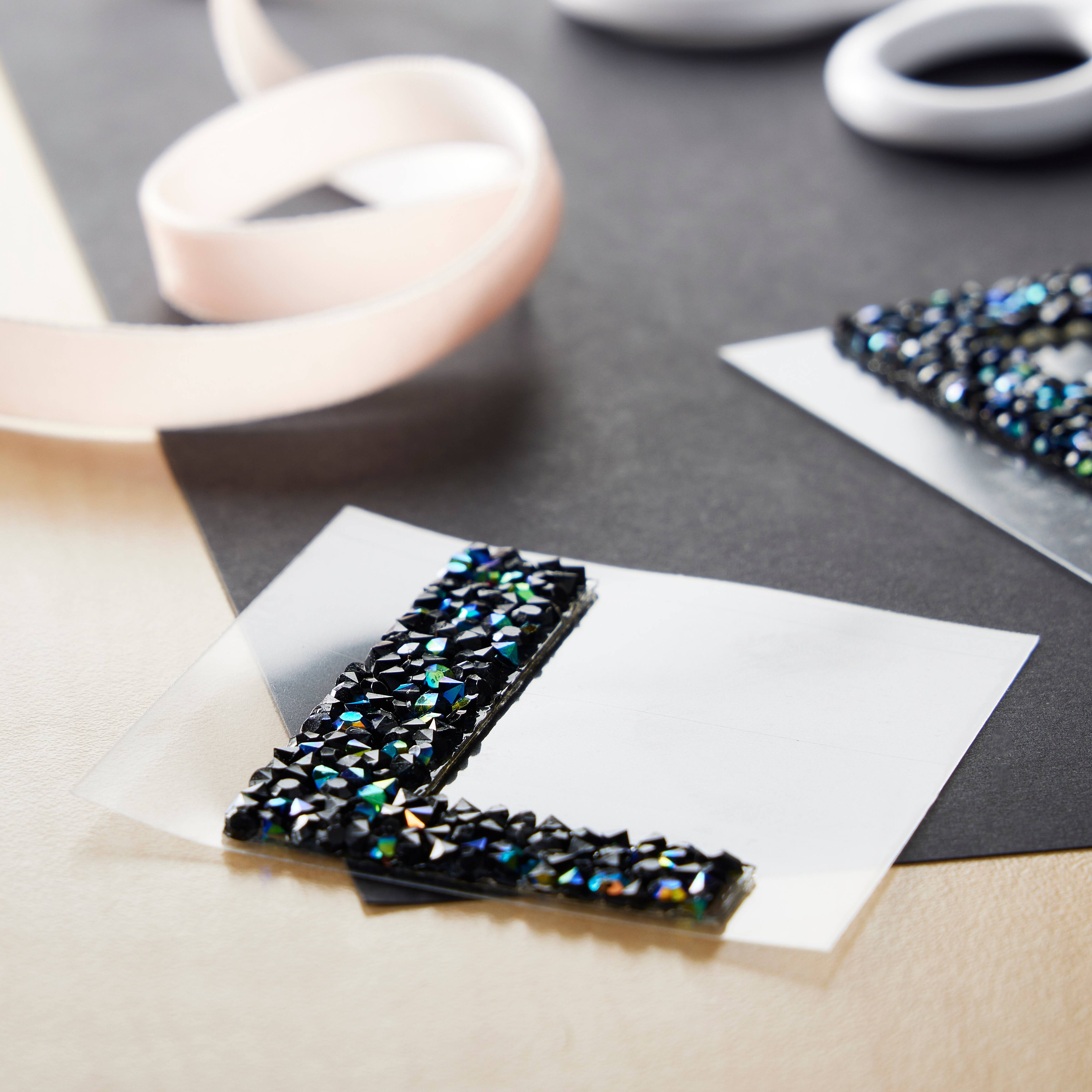12 Pack: Black AB Letter Bling Sticker by Recollections&#xAE;