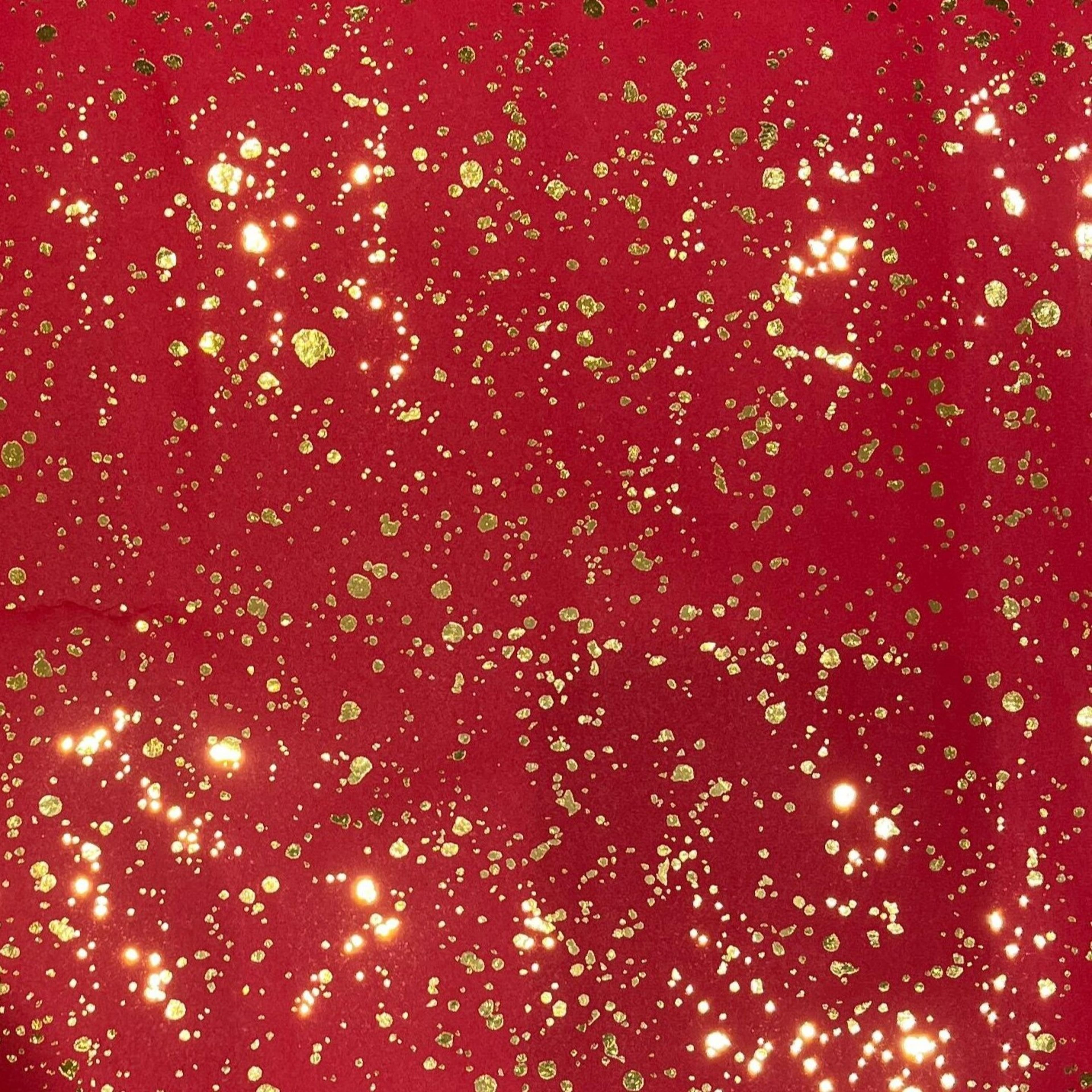 Red with Gold Foil Dot Gift Wrap by Celebrate It&#x2122;