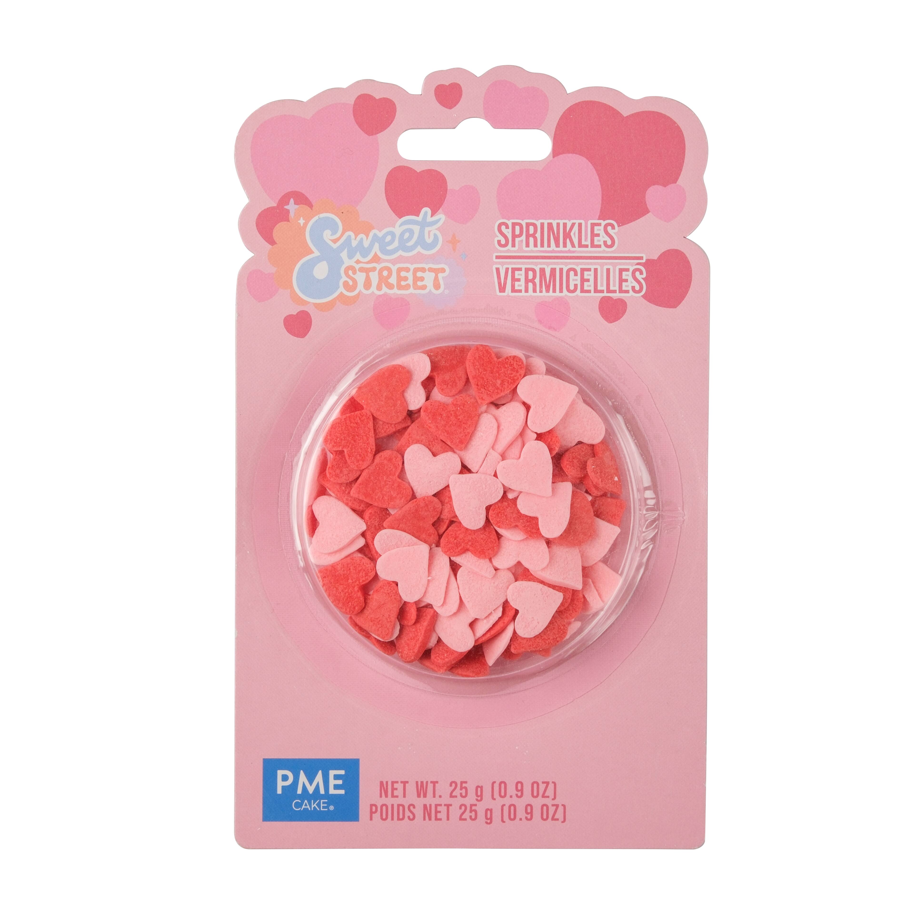 PME Cake Sweet Street&#xAE; Red &#x26; Pink Heart Sprinkles