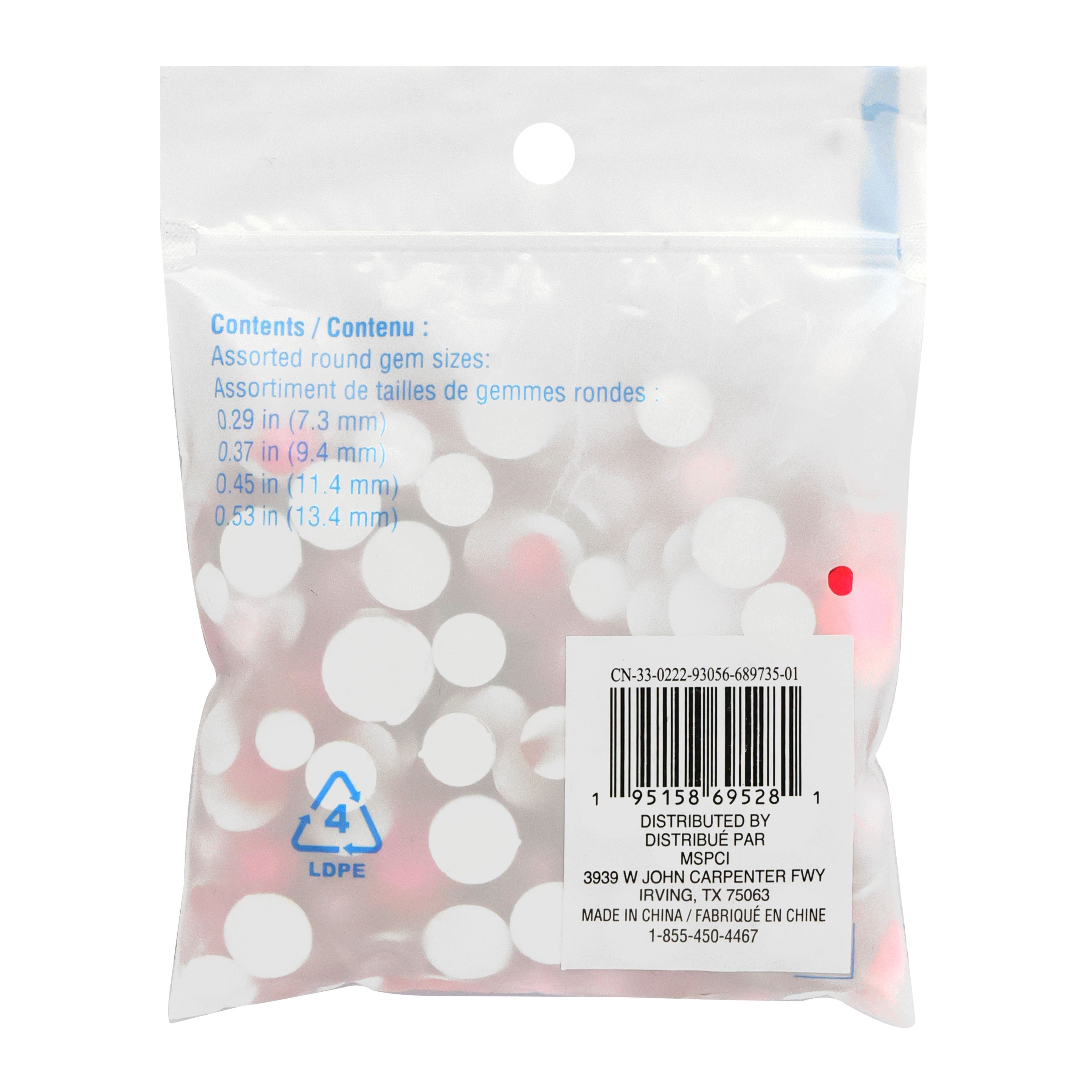 12 Pack: Dark & Light Pink Round Mix Gems by Creatology™