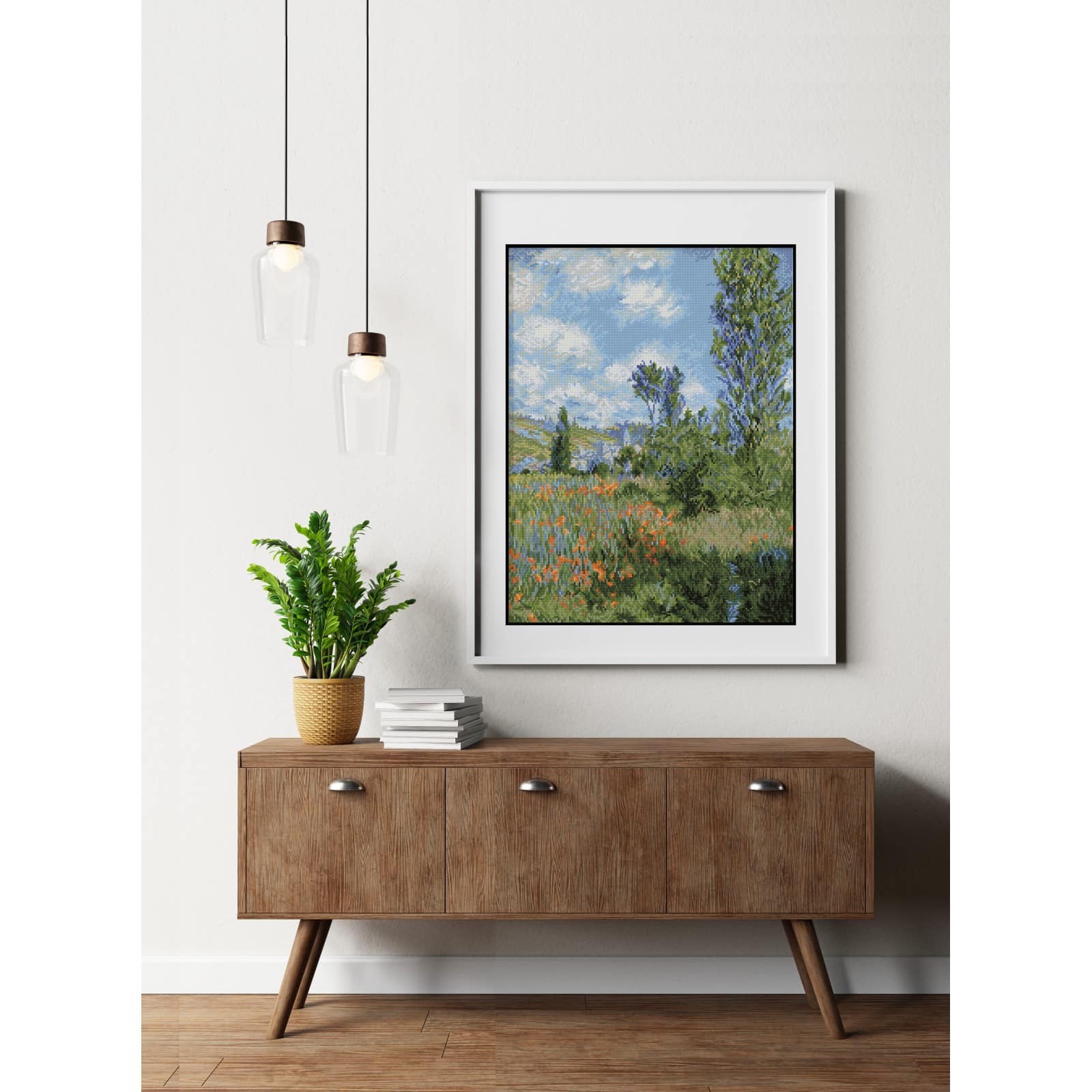 Diamond Dotz® Intermediate View of Vetheuil (après Claude Monet) Diamond Facet Art Kit