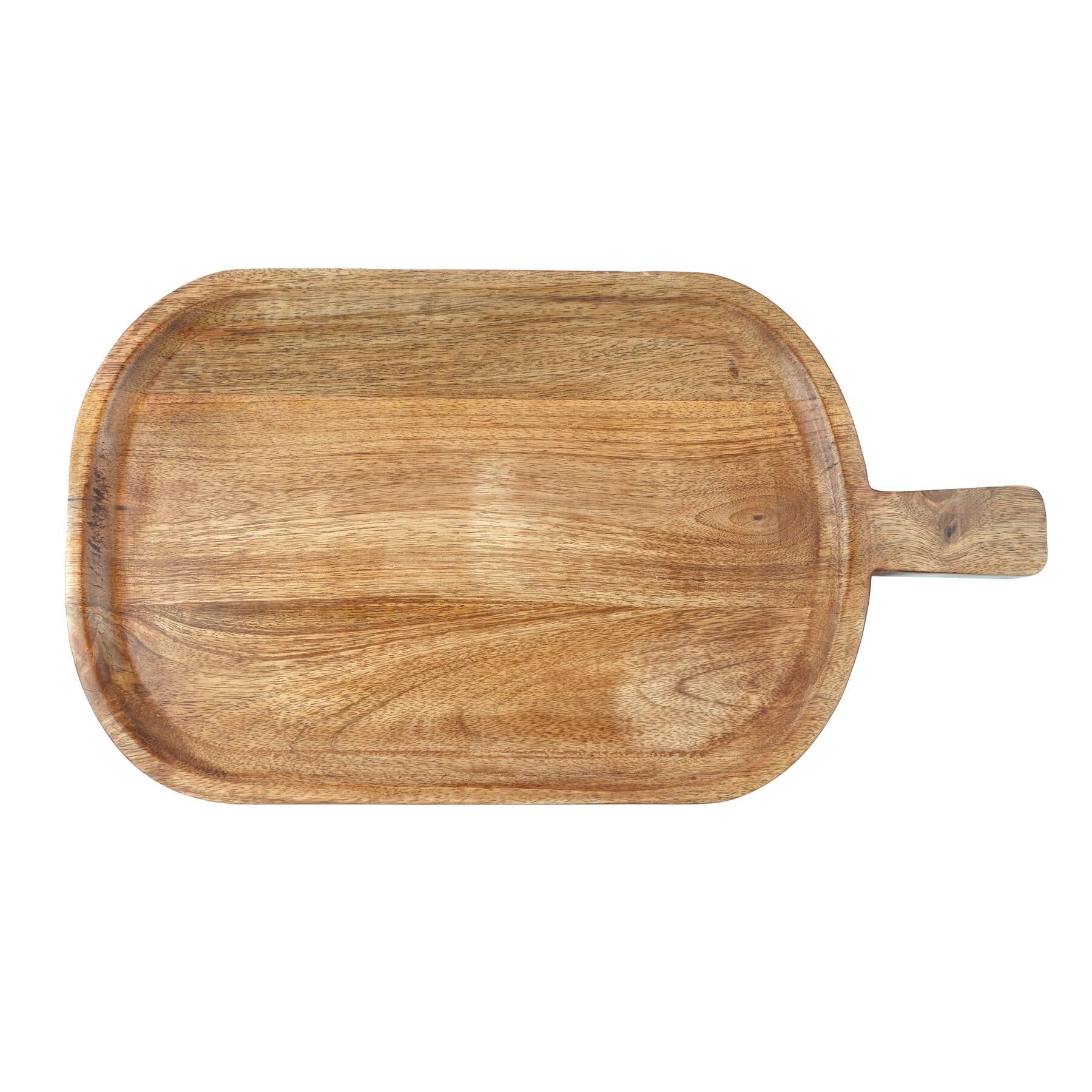 19.5&#x22; Natural Mango Wood Tray with Handle by Ashland&#xAE;