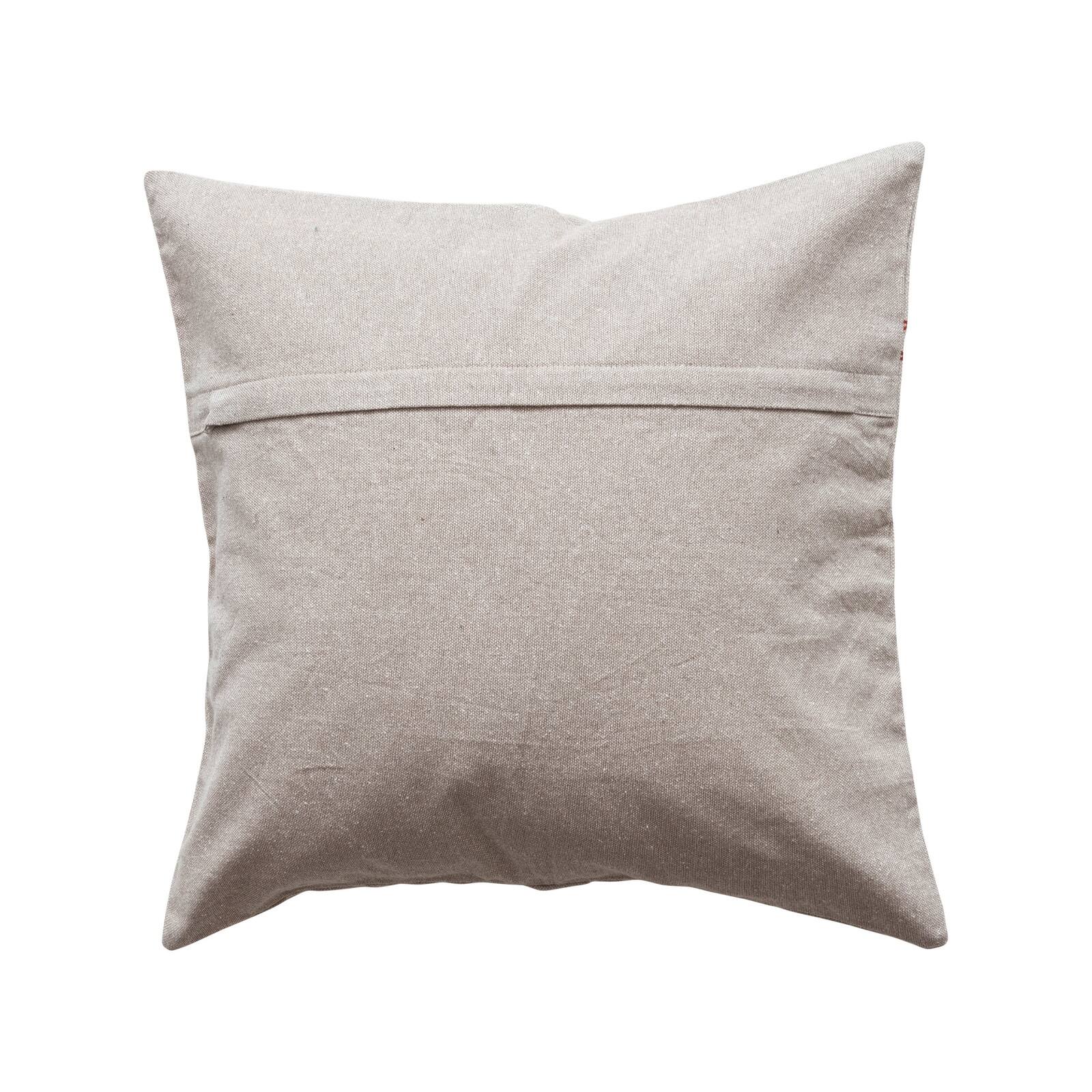 Hello Honey&#xAE; 18&#x22; Embroidered Tree &#x26; Snowflakes with Reindeer Linen Throw Pillow