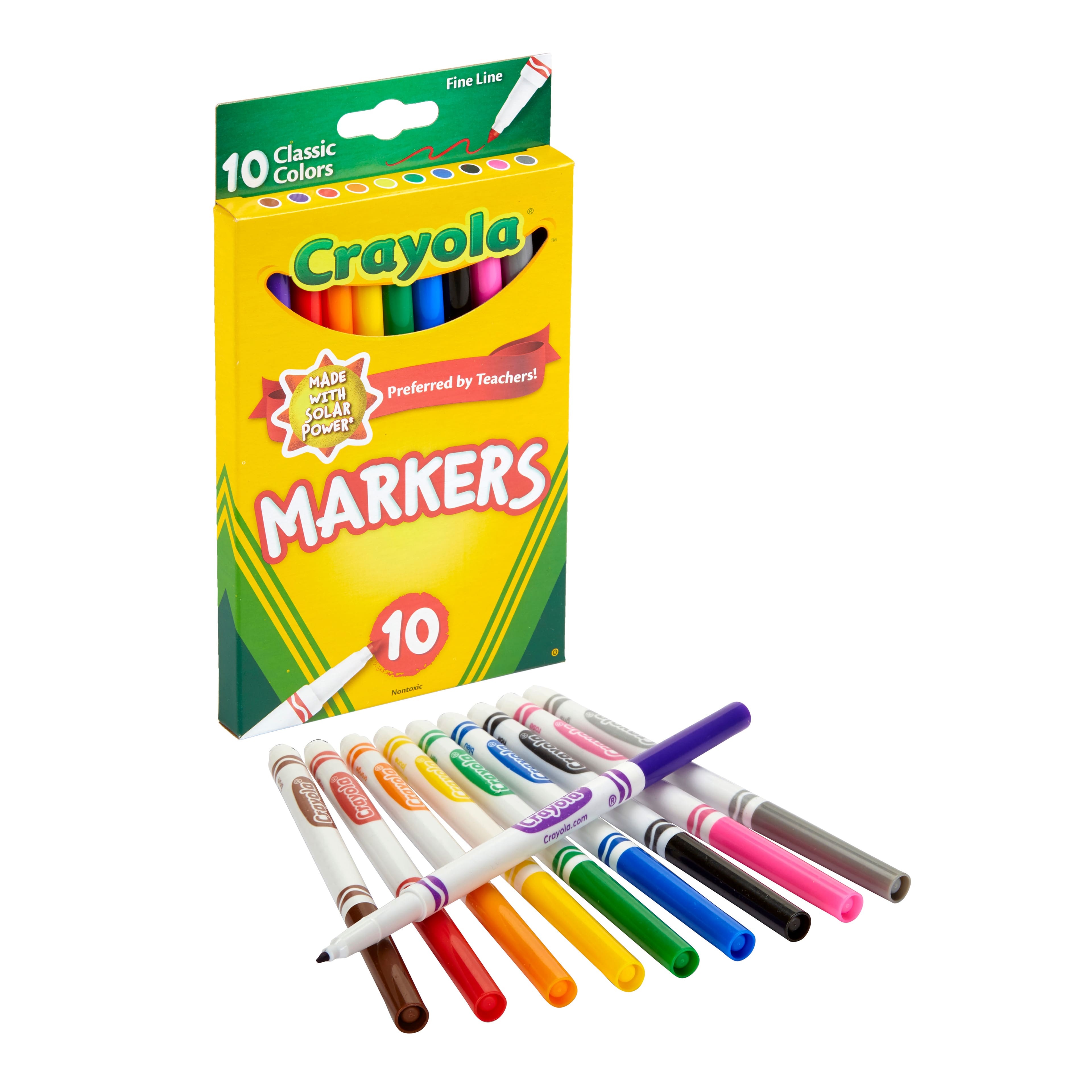 12 Packs: 10 ct. (120 total) Crayola&#xAE; Classic Colors Fine Line Markers