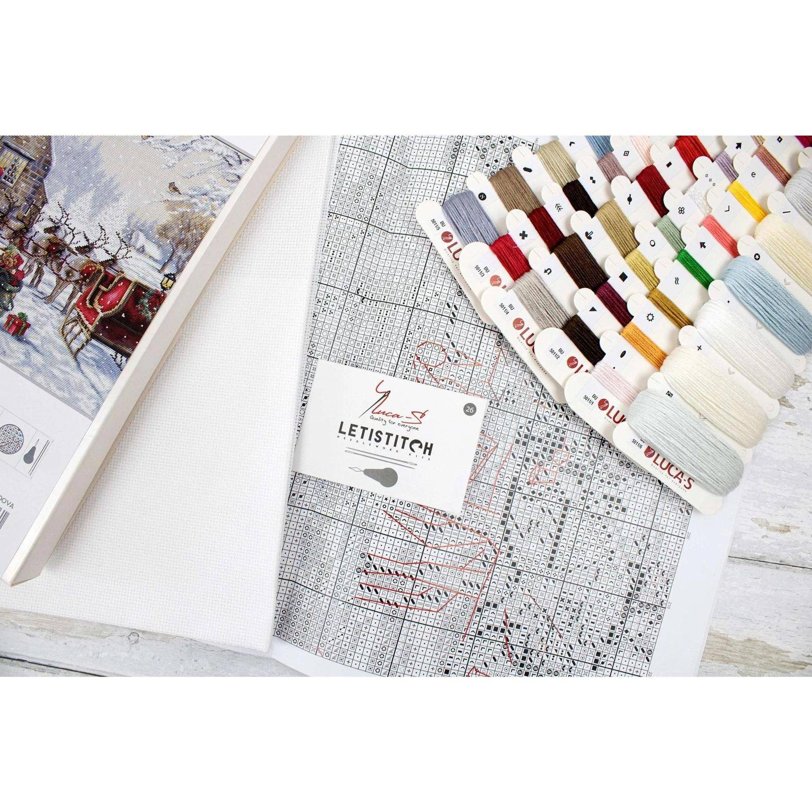 Luca-S Santa's Cottage Counted Cross Stitch Kit