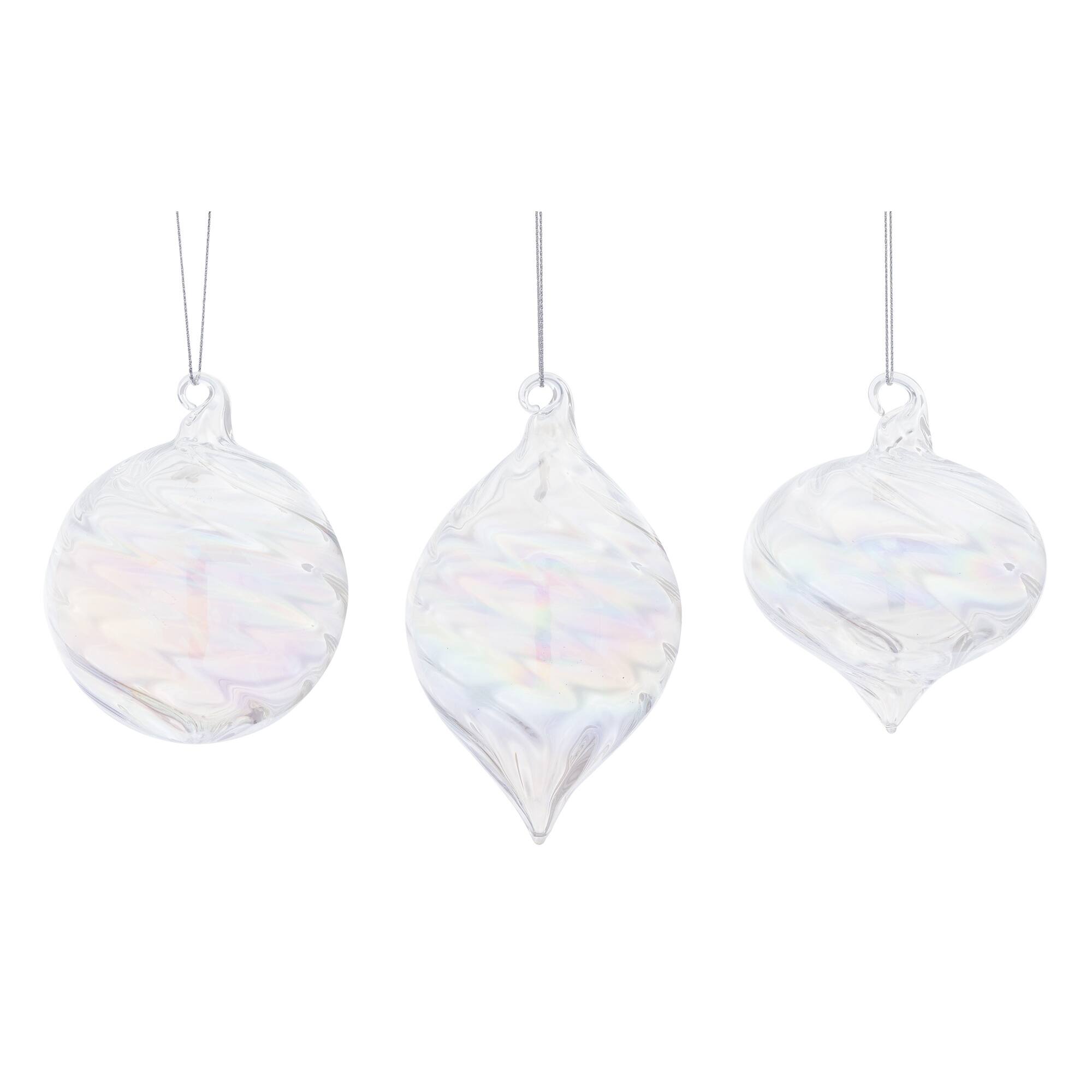 Clear Glass Ornament Set, 4" & 5" Collectible Ornaments Michaels
