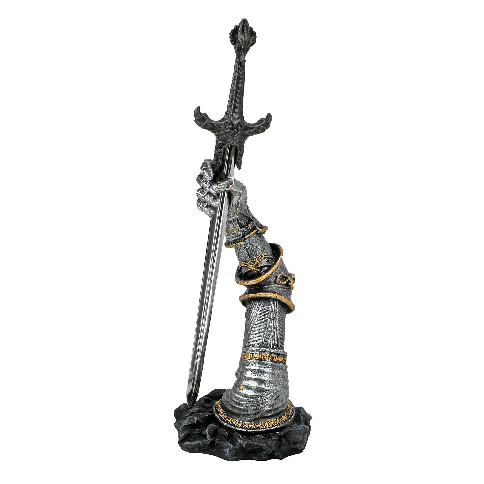 10&#x22; Legendary Excalibur Gothic Sword Sculptural Letter Opener