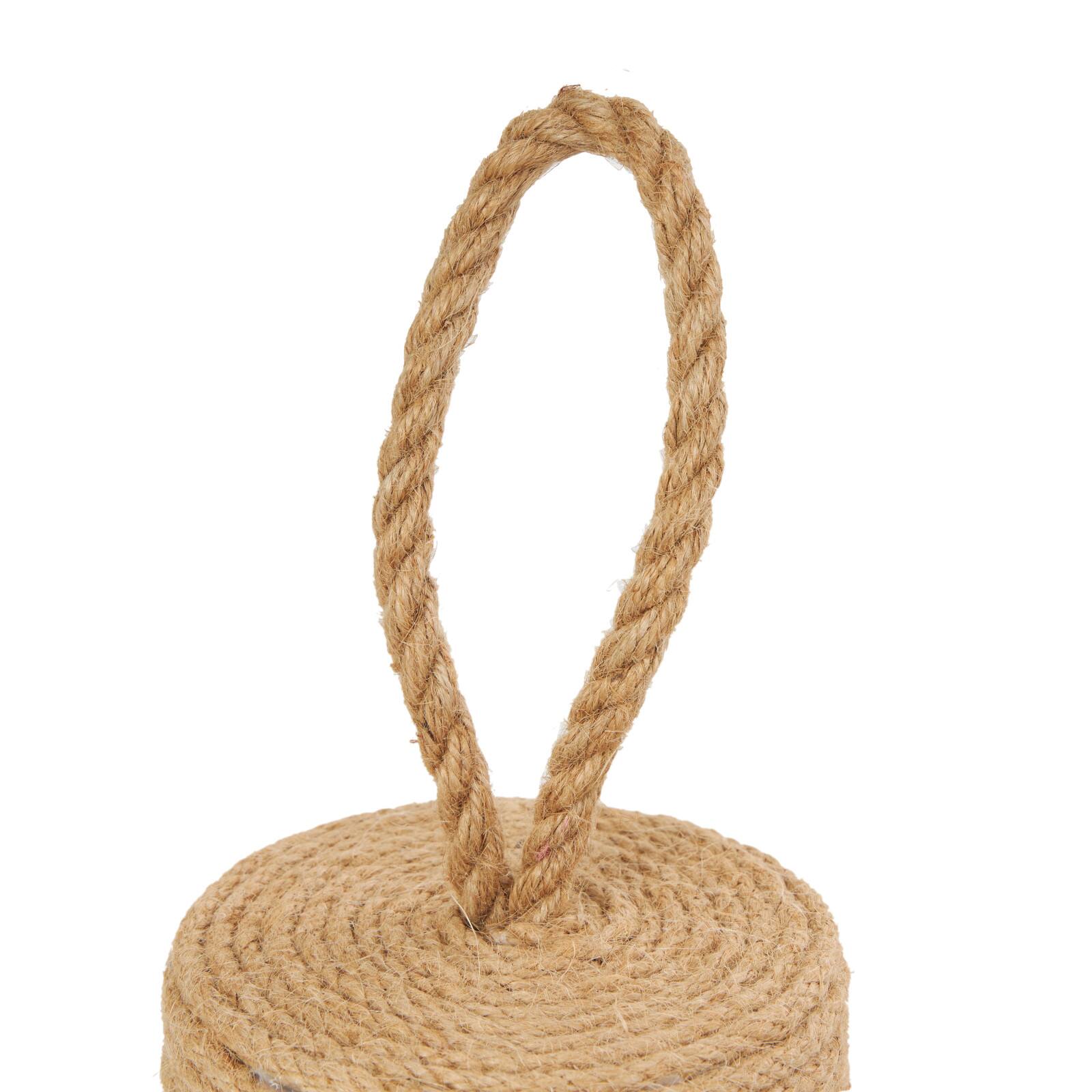 7&#x22; Brown Jute Coiled Rope Sculpture D&#xE9;cor