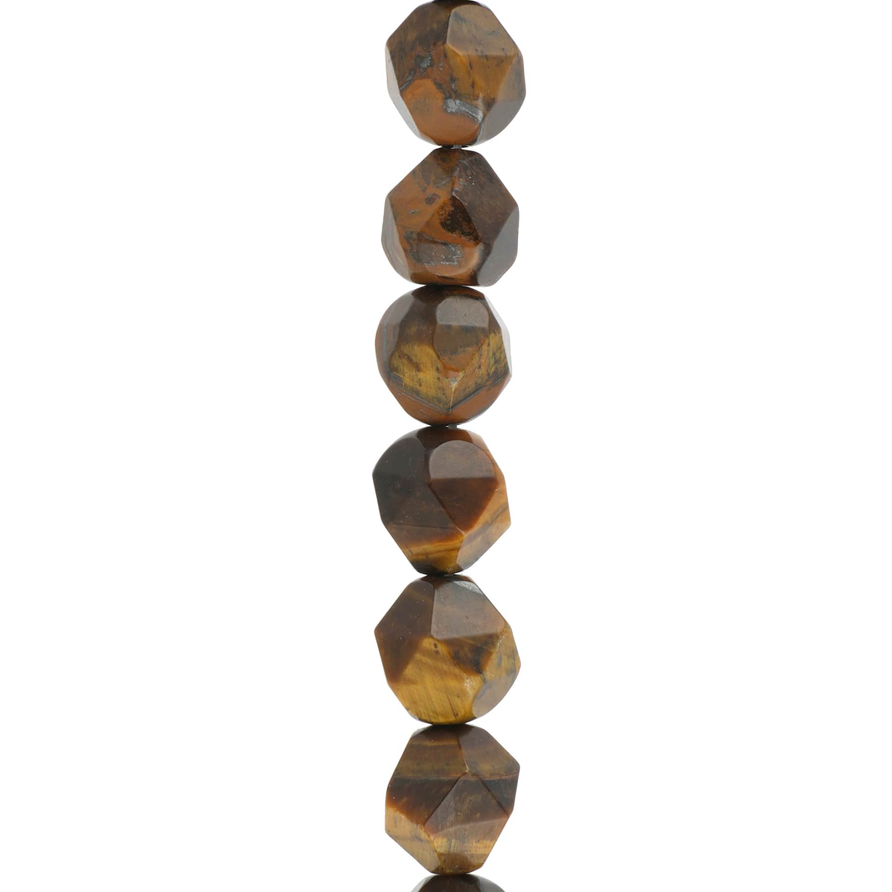 12 Pack: Yellow Tiger's Eye Triangle Faceted Beads, 10mm by Bead Landing™