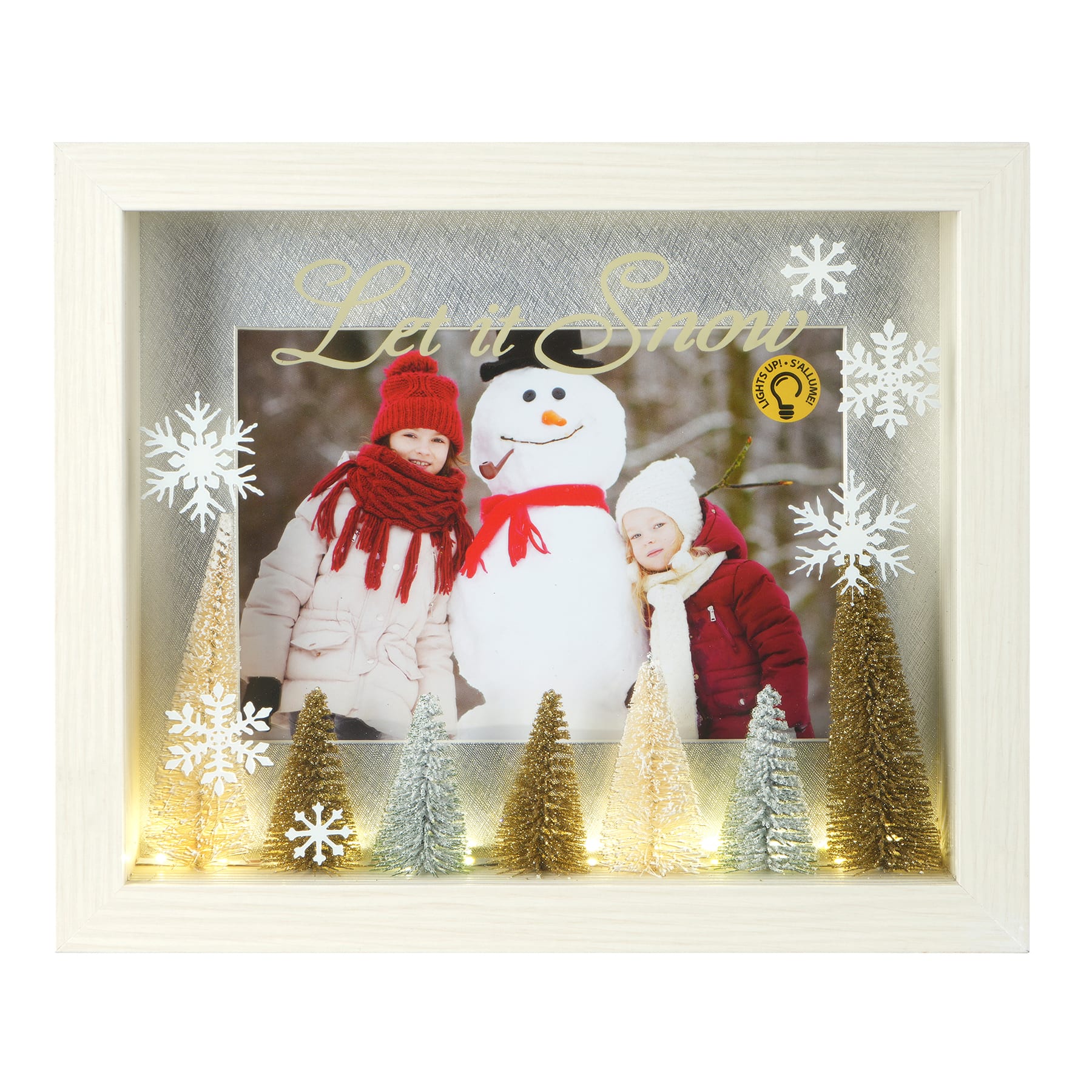 5&#x22; x 7&#x22; Let It Snow Light-Up Tabletop Frame by Ashland&#xAE;