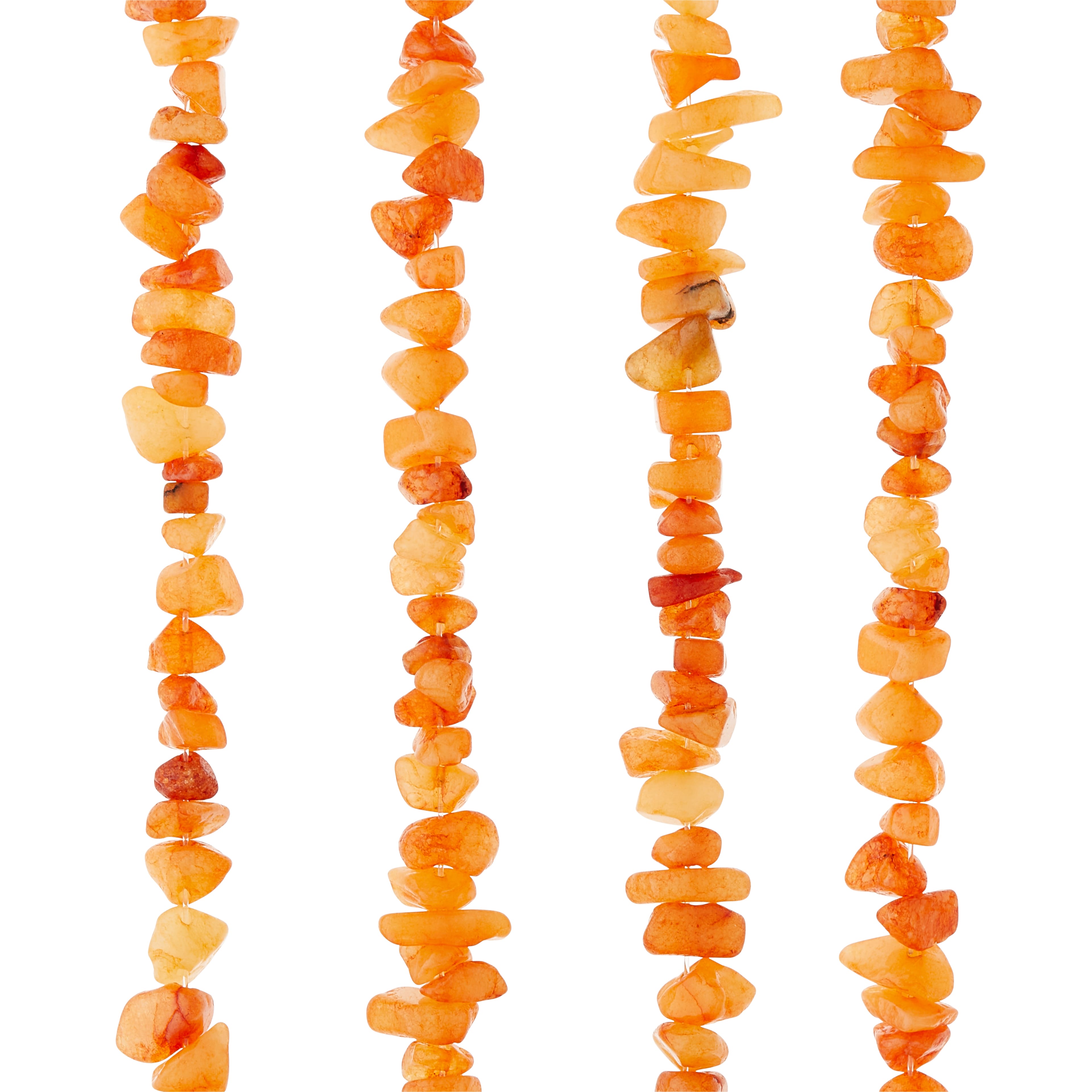 12 Pack: Orange Quartz Chip Beads by Bead Landing™
