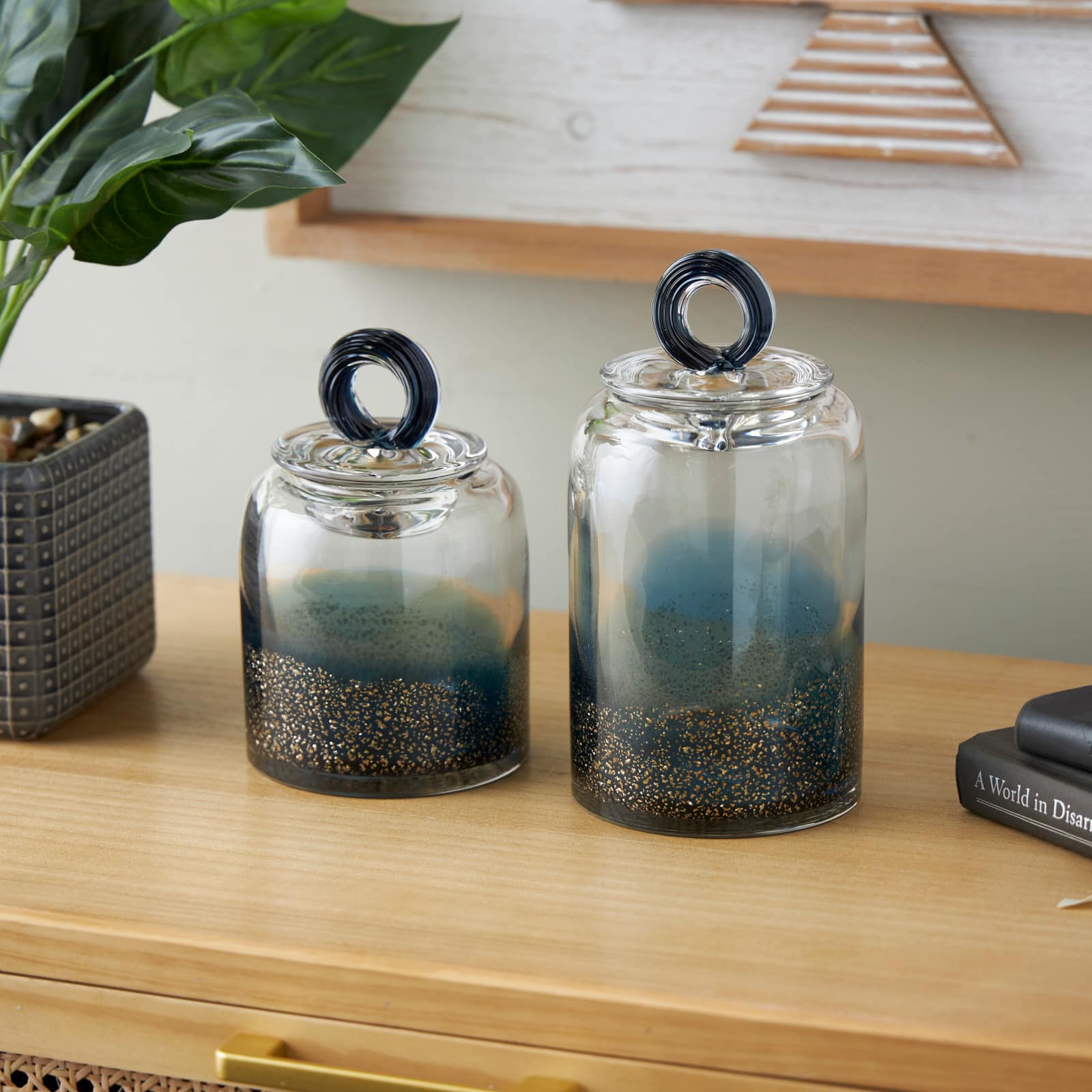 Handmade Glass Decorative Jar Set