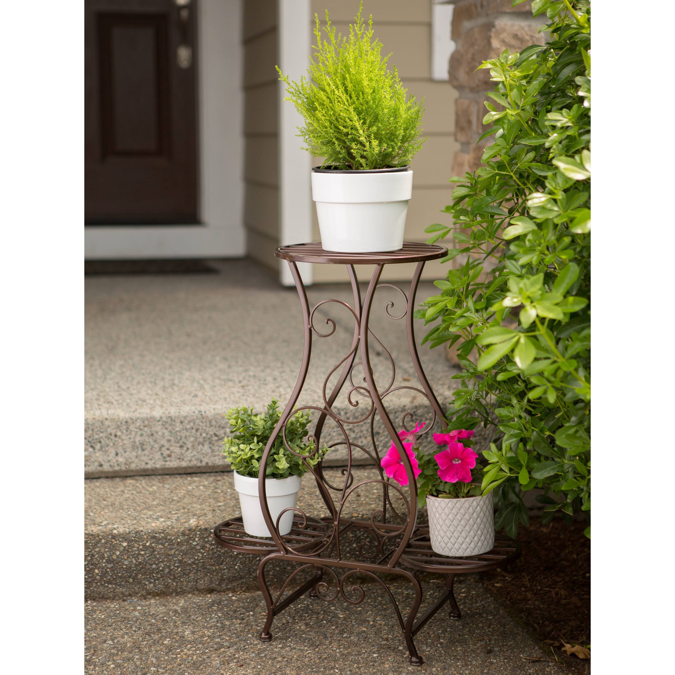 2.2ft. Hourglass Triple Plant Stand