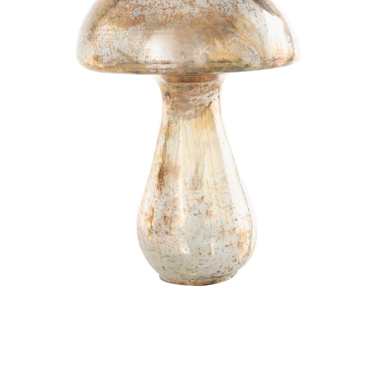 Champagne Glass Mushroom Handmade Glossy Weathered Sculpture Set