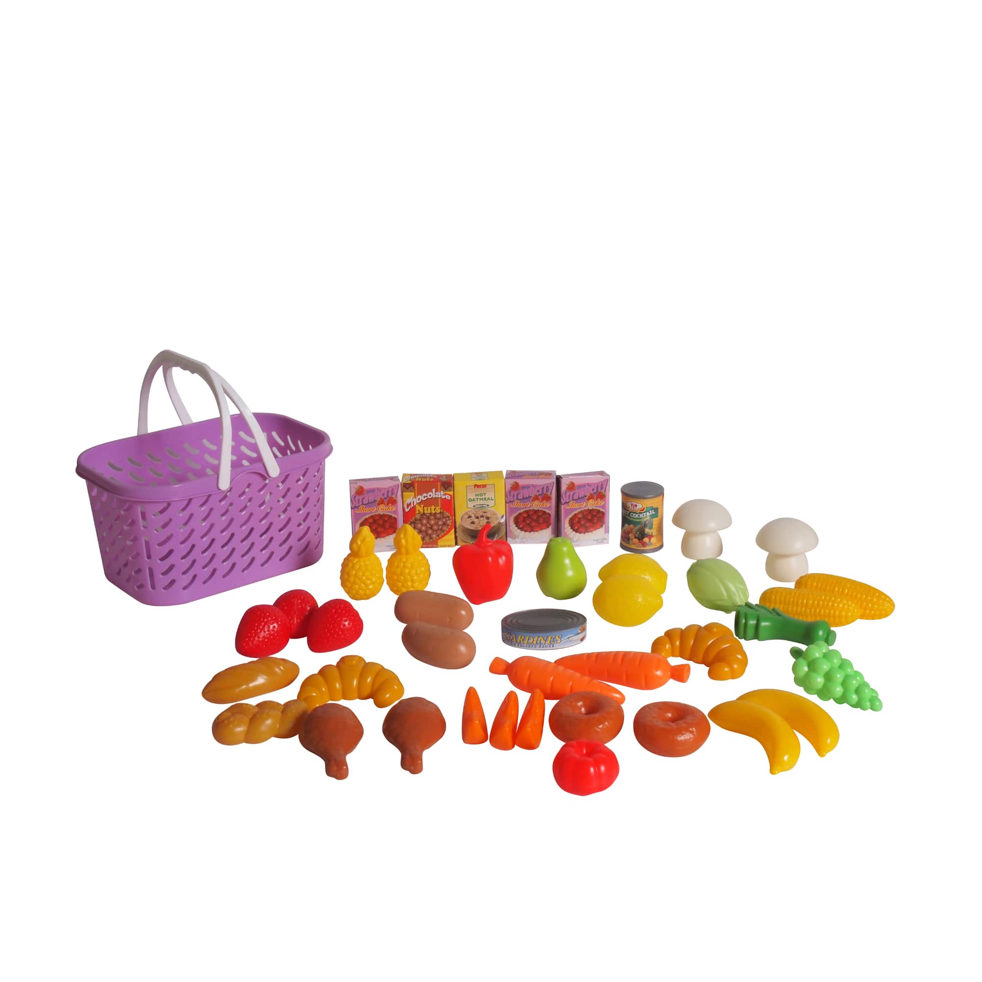 Gi-Go Toys 40 Piece Play Food Basket Set