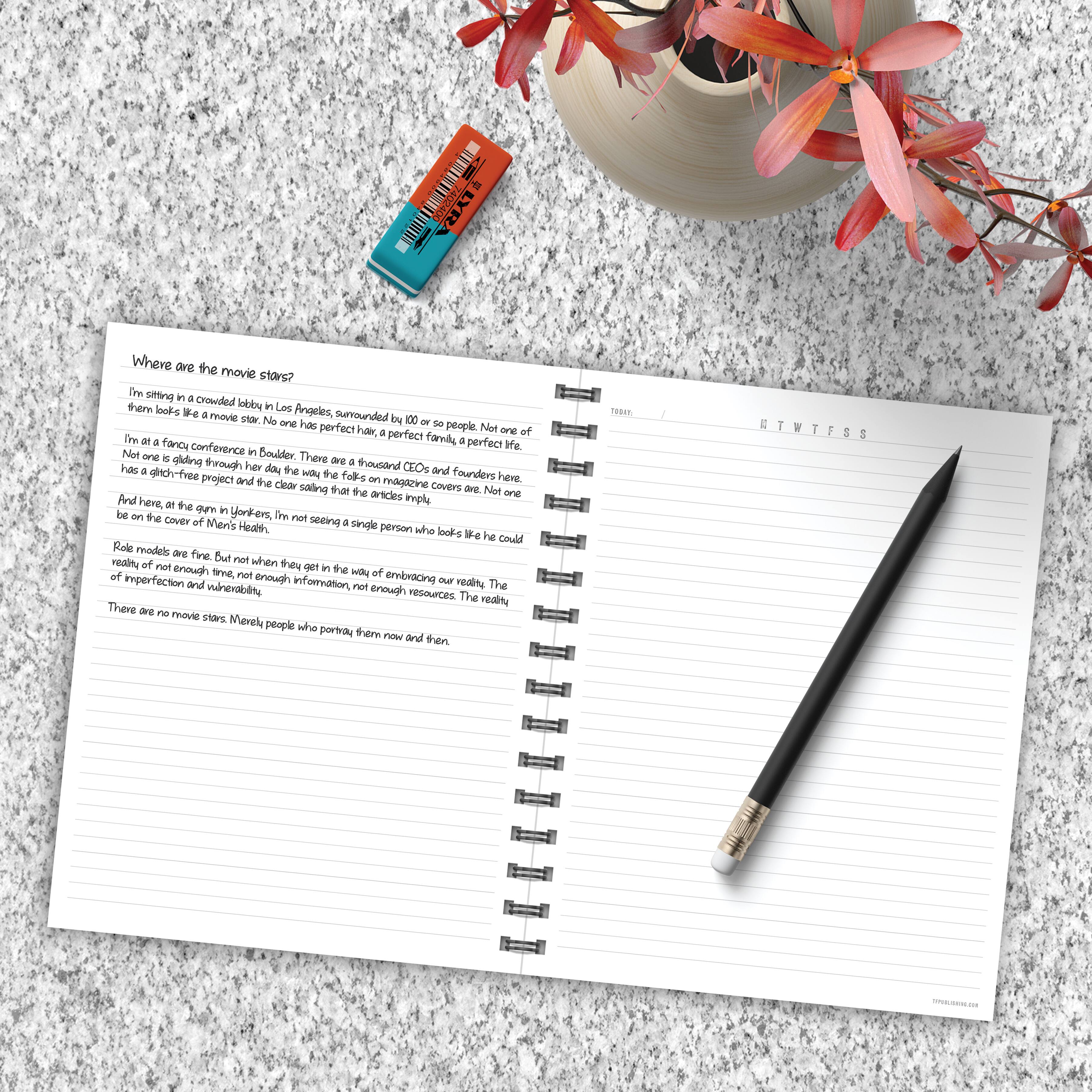 TF Publishing Painted Flowers Spiral Lined Journal